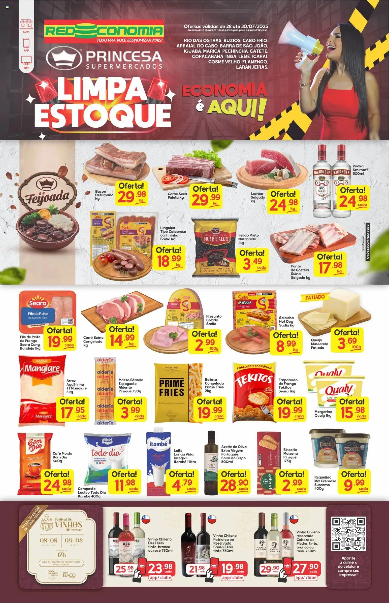 Princesa folheto "Encarte" válido a partir de 28/07/2025 - número de página 1 - Lombo, Vinho, Carne, Massa, Creme, Azeite de oliva, Requeijão, Peito de frango