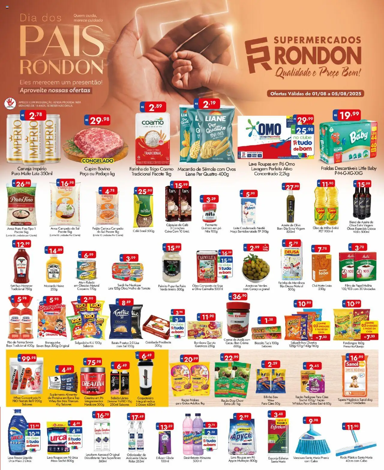 Supermercados Rondon folheto "Ofertas do semana" válido a partir de 01/08/2025 - número de página 1