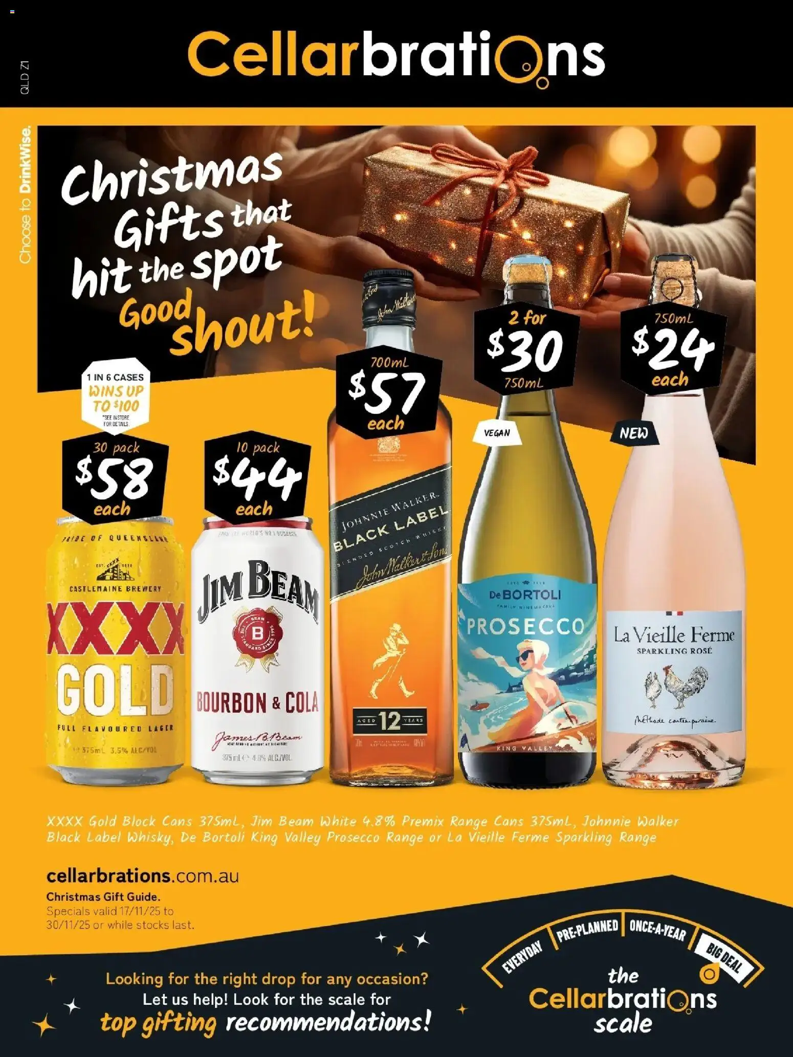 Preview of catalogue Christmas Gifts that hit the spot Good Shout! from shop Cellarbrations valid 16/11/2025