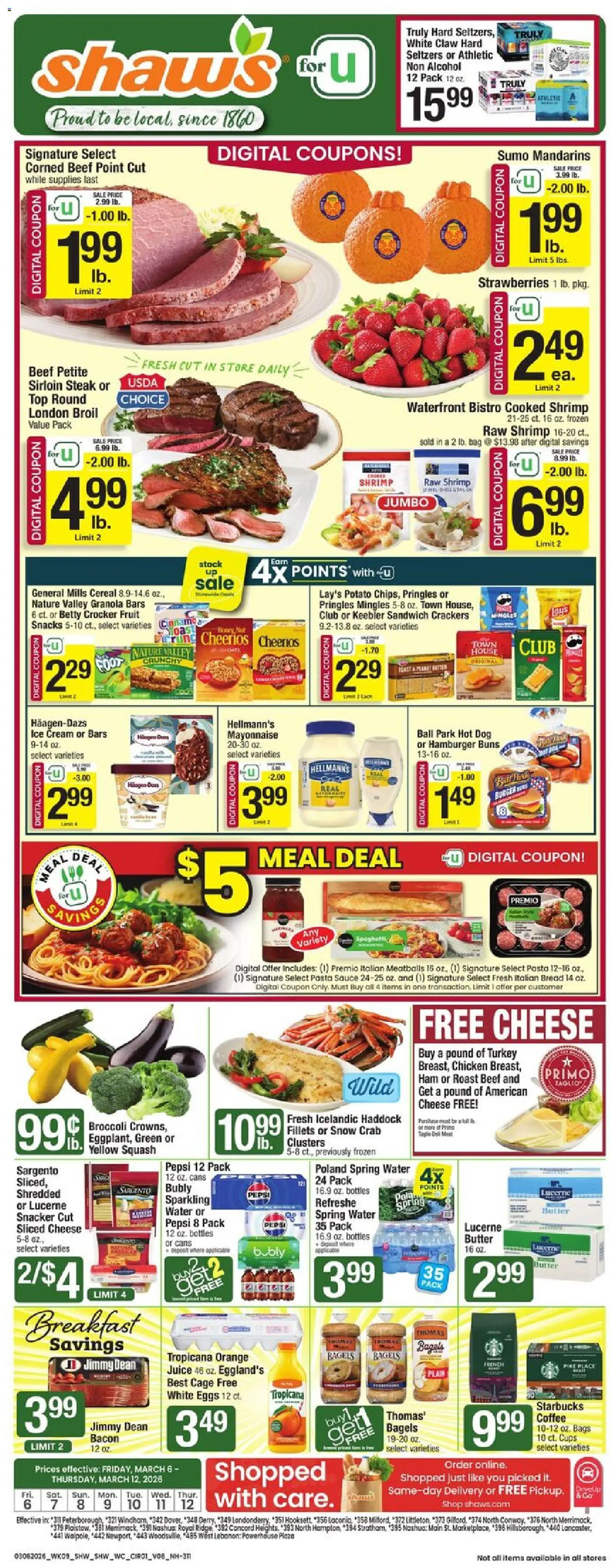 Ad Preview of Shaw's Shaw's Weekly Ad - NH from 03/06/2026