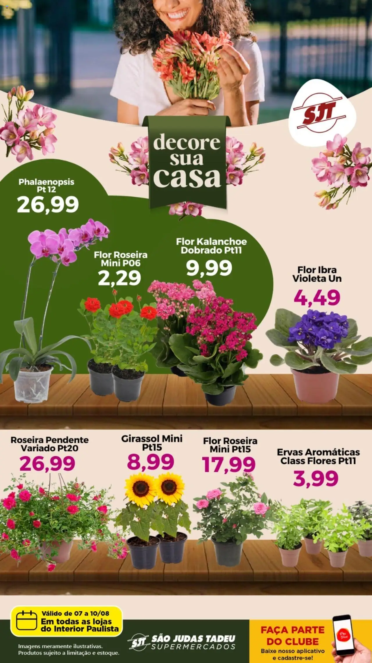 São Judas Tadeu folheto "Ofertas Flores" válido a partir de 07/08/2025 - número de página 1