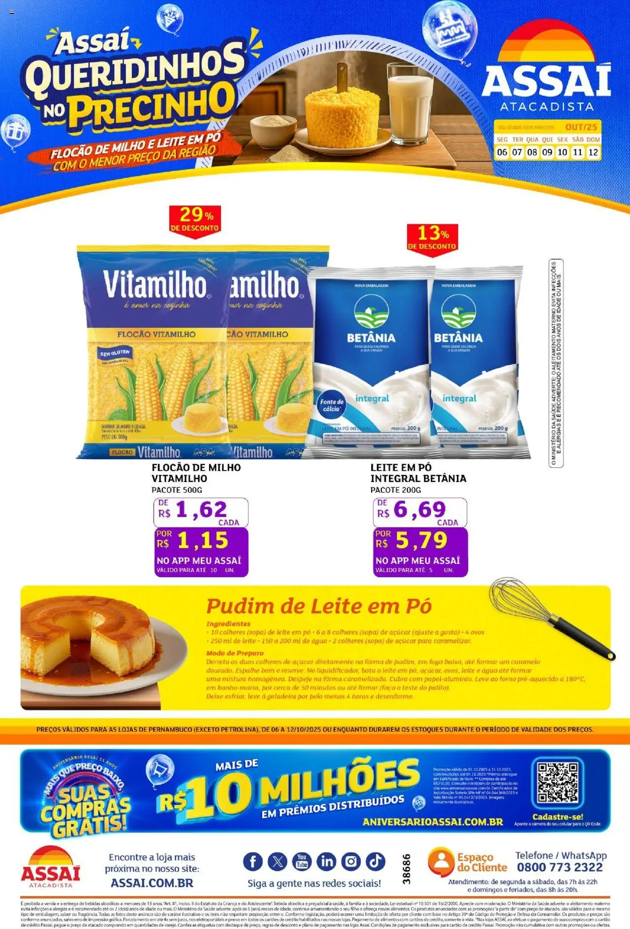 Pré-Visualização do folheto "Encarte - PE" da loja Assaí Atacadista válido a partir de 06/10/2025