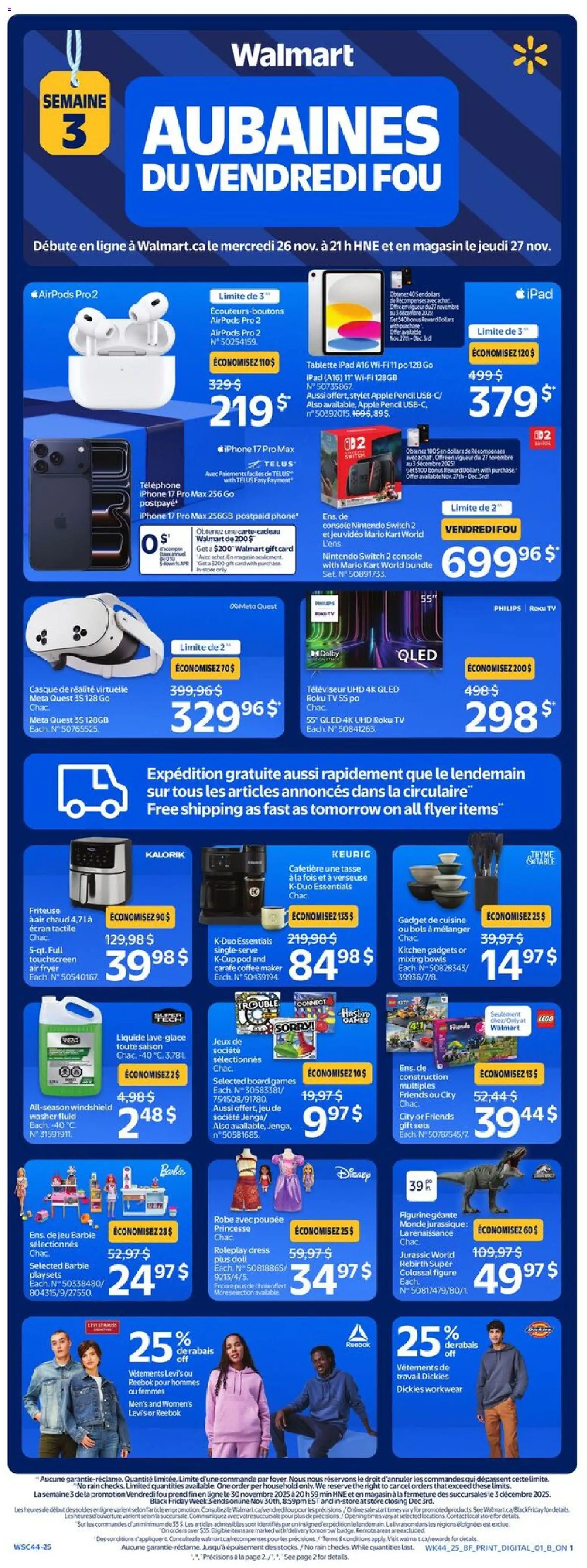 Preview of leaflet Black Friday Circulaire from shop Walmart is valid from Nov 26, 2025