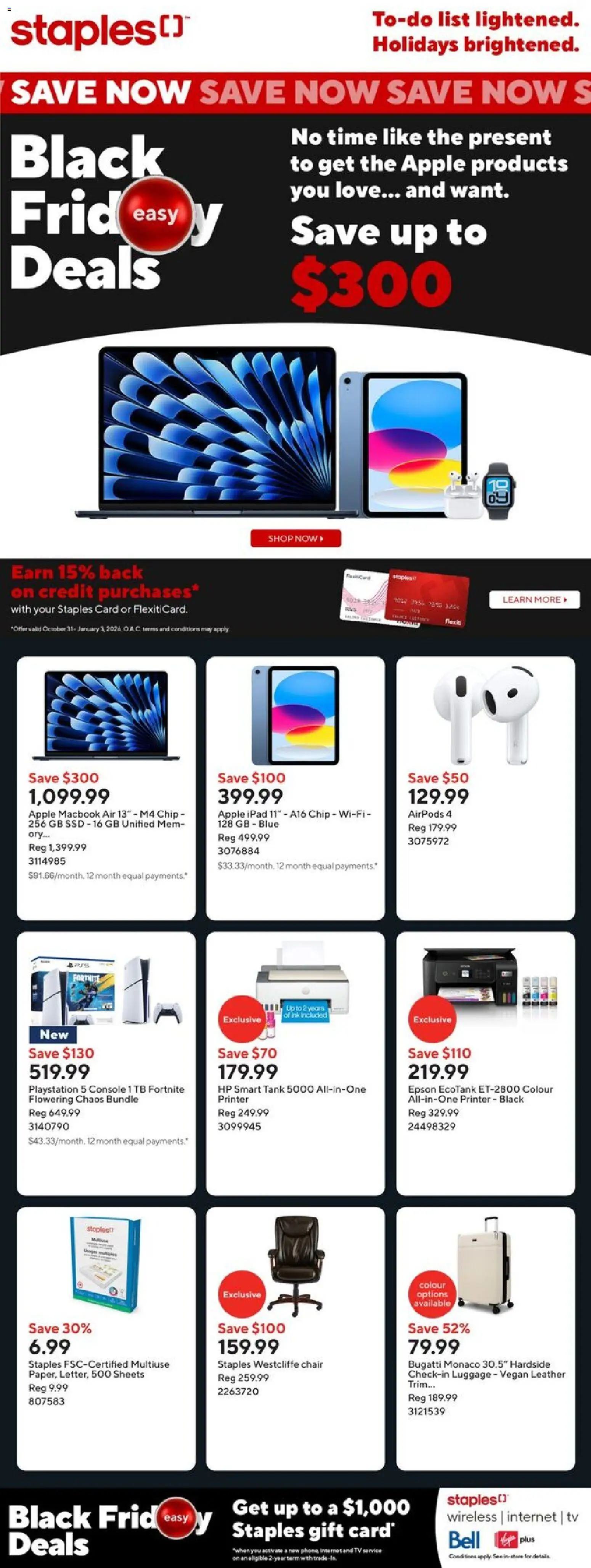 Preview of leaflet Black Friday from shop Staples is valid from Nov 21, 2025