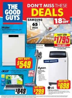 Preview of catalogue Don’t Miss These Deals from shop The Good Guys valid 04/02/2026