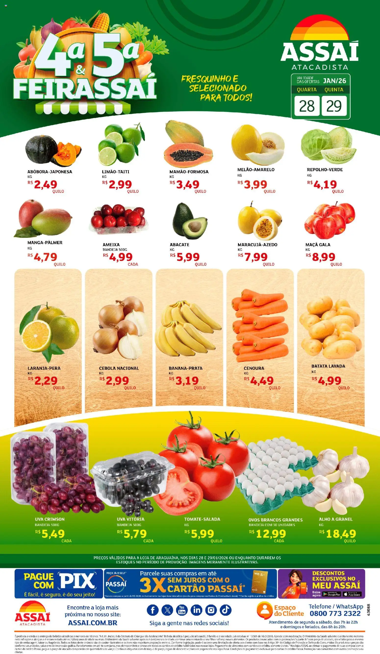 Pré-Visualização do folheto "Encarte - TO" da loja Assaí Atacadista válido a partir de 28/01/2026