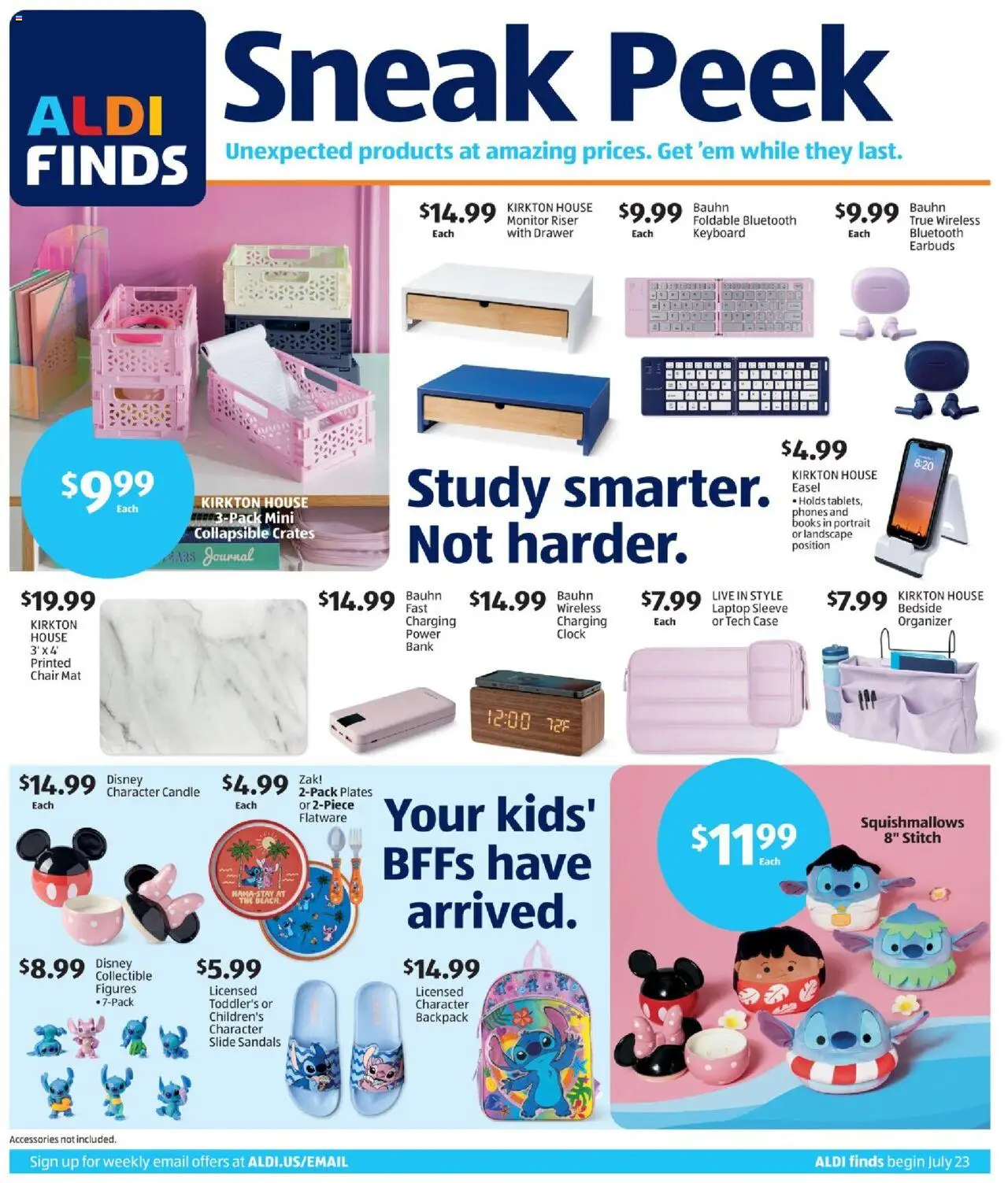 Aldi Weekly Ad from 07/23/2025 - Flyer, Sales ad - Page number 1