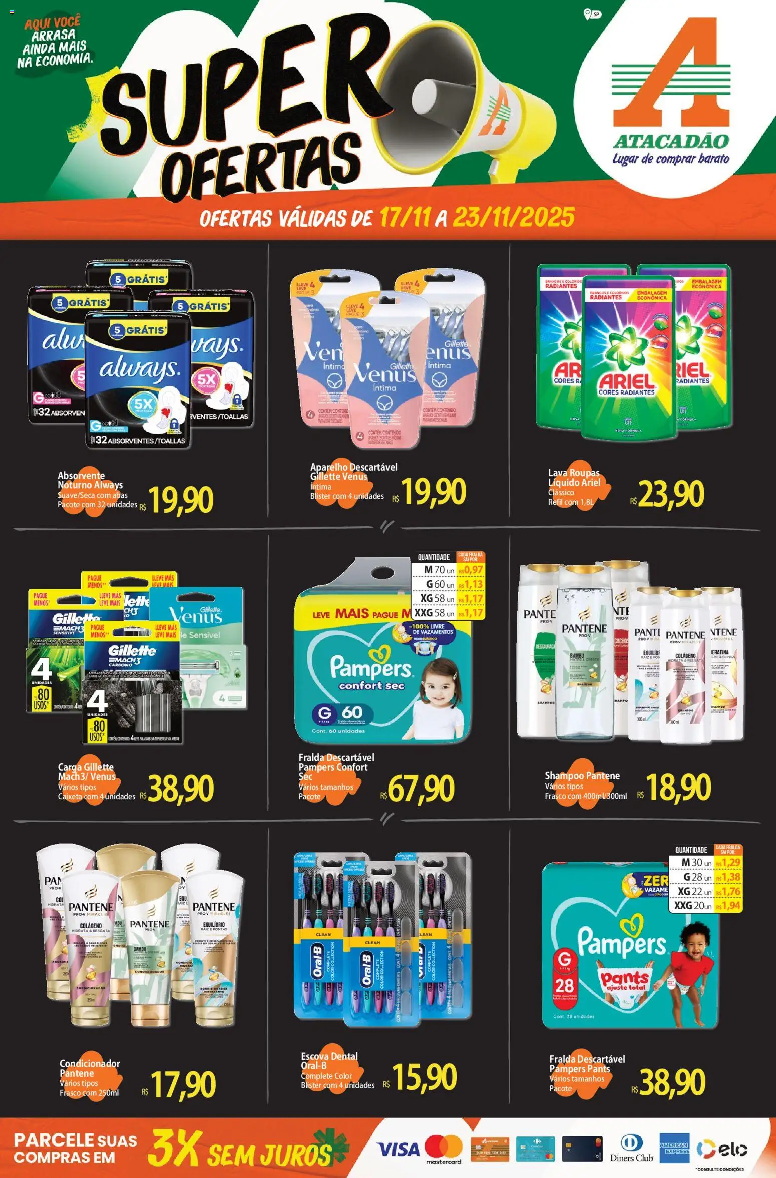 Pré-Visualização do folheto "Ofertas - SP" da loja Atacadão válido a partir de 17/11/2025