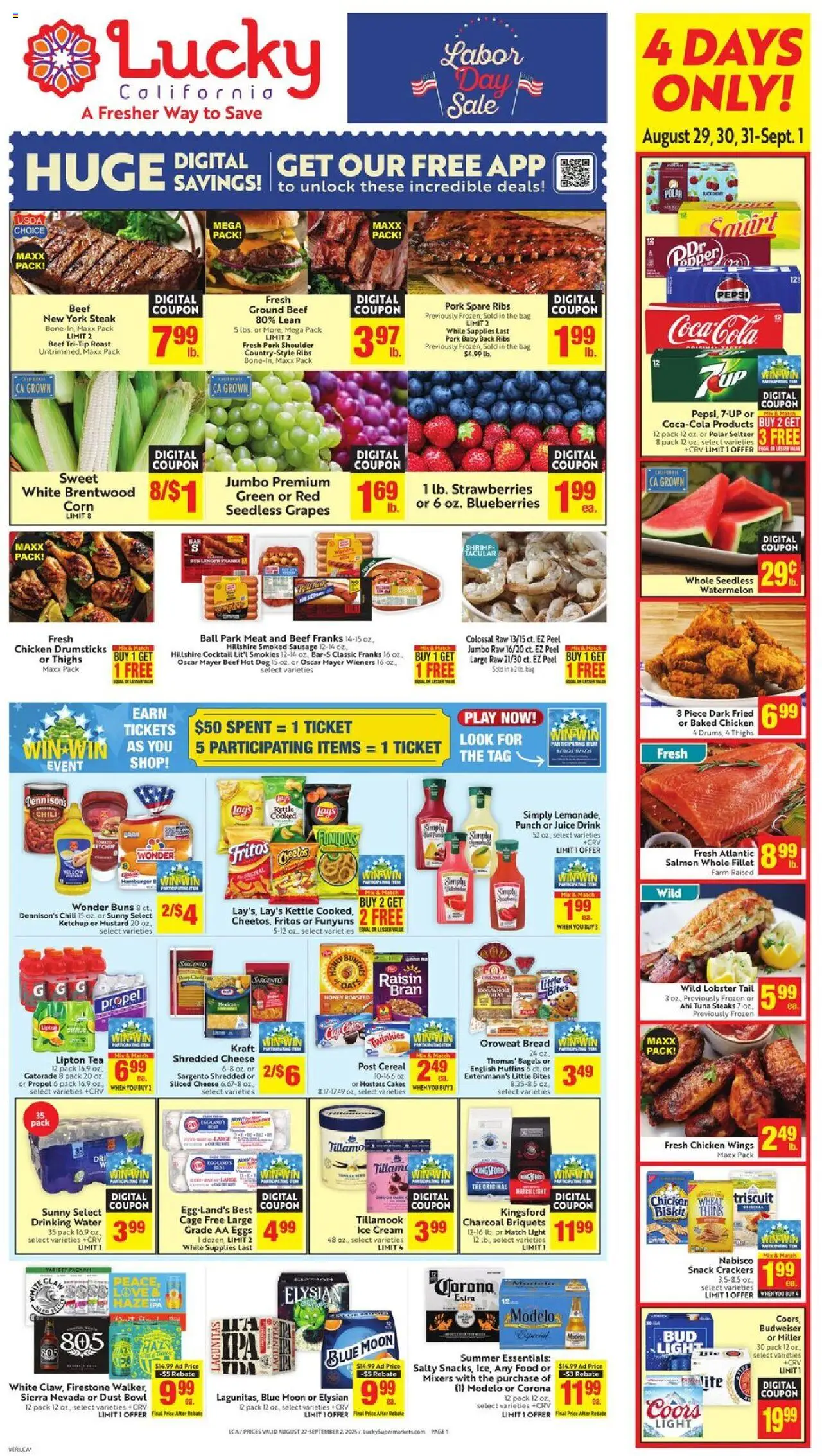 Lucky Supermarkets Weekly Ad from 08/27/2025 - Flyer - Page number 1