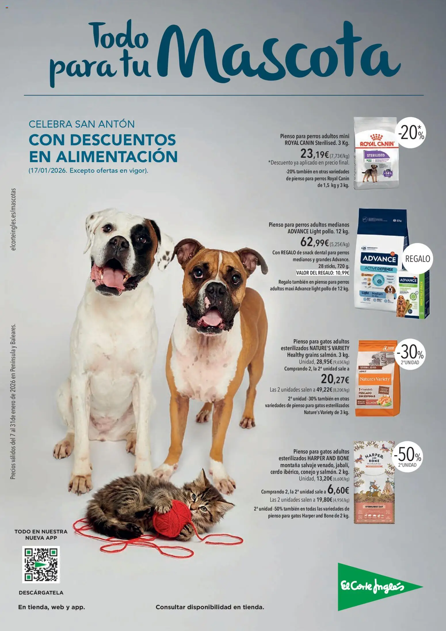 Vista previa las ofertas de la tienda El Corte Inglés - Catálogo Mascota desde el 07/01/2026 - Pollo, Conejo, Cerdo