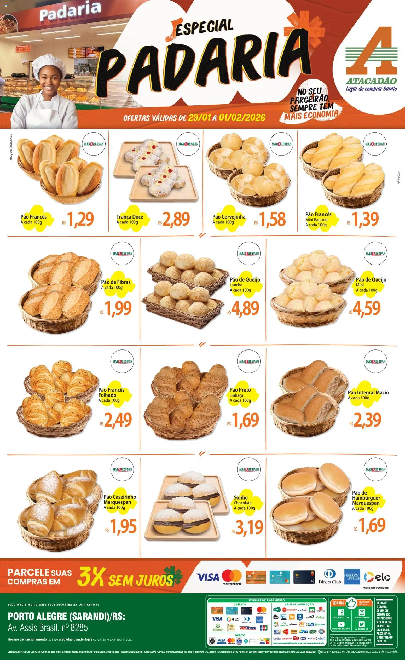 Pré-Visualização do folheto "Ofertas - RS" da loja Atacadão válido a partir de 29/01/2026