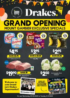 Preview of catalogue Mount Gambier from shop Drakes valid 29/10/2025