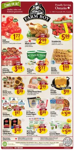 Un aperçu du dépliant Weekly flyer / circulaire du magasin Farm Boy est valide à partir 14 août 2025