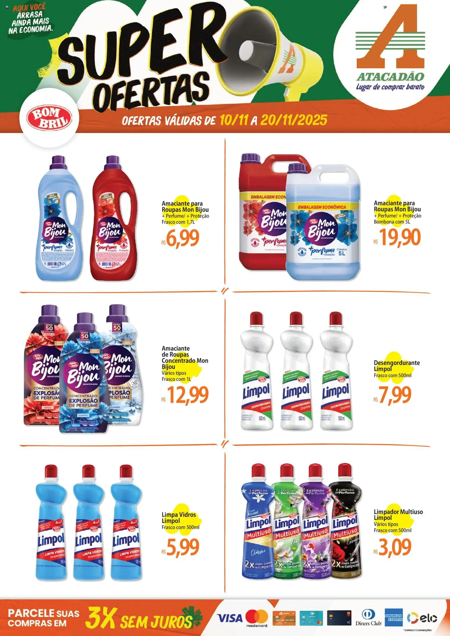Pré-Visualização do folheto "Ofertas - SP" da loja Atacadão válido a partir de 10/11/2025
