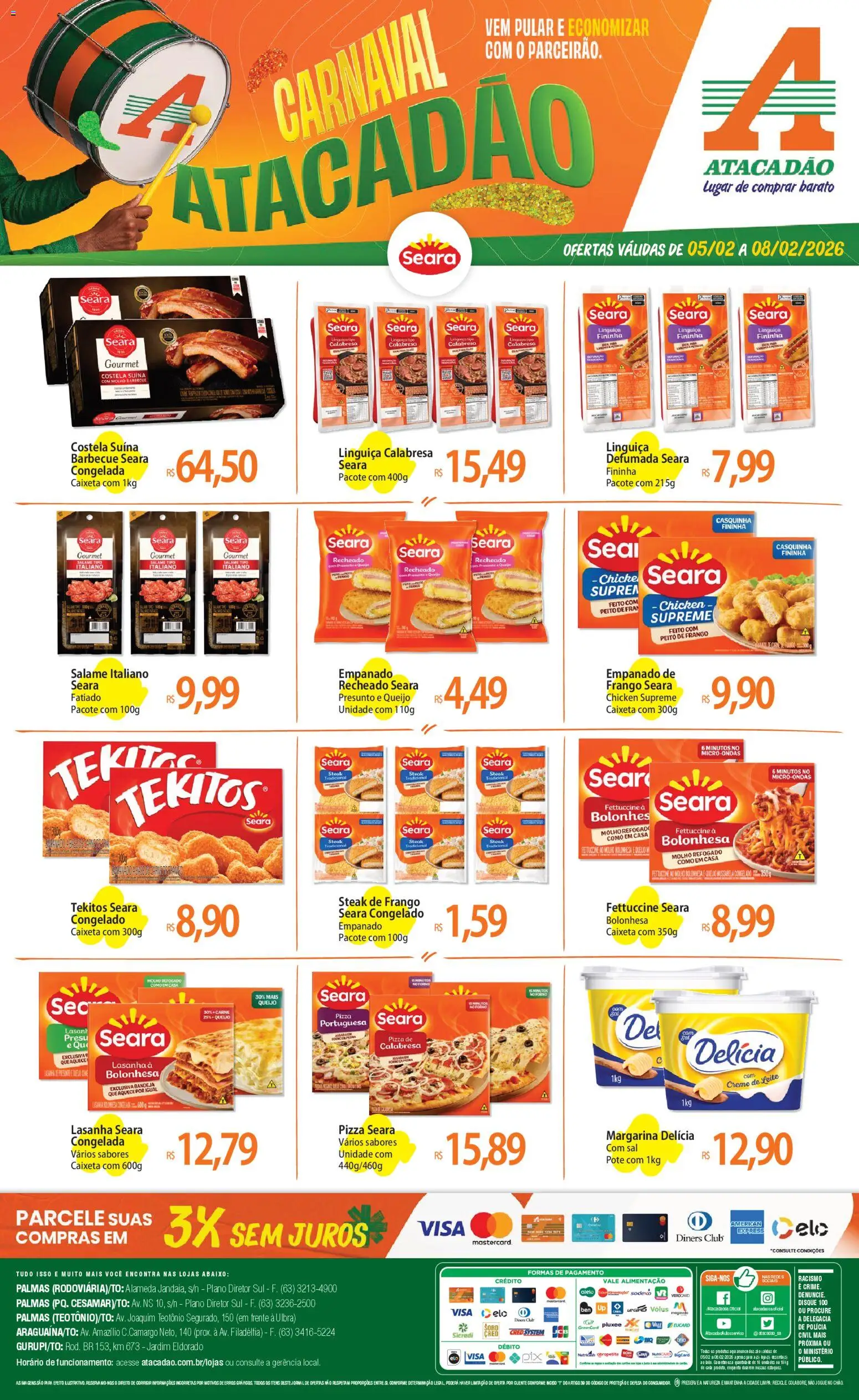 Pré-Visualização do folheto "Ofertas - TO" da loja Atacadão válido a partir de 05/02/2026