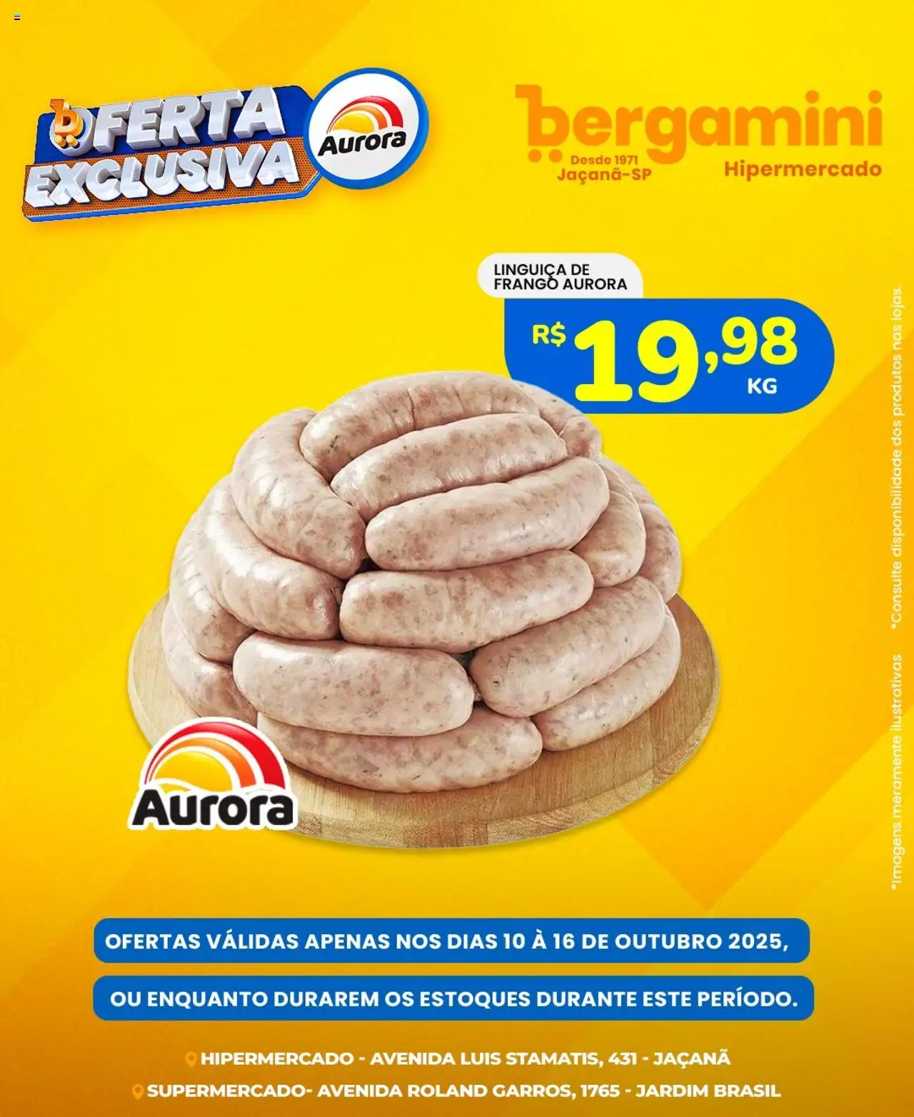 Supermercado Bergamini folheto "Ofertas Aurora" válido a partir de 10/10/2025 - número de página 1