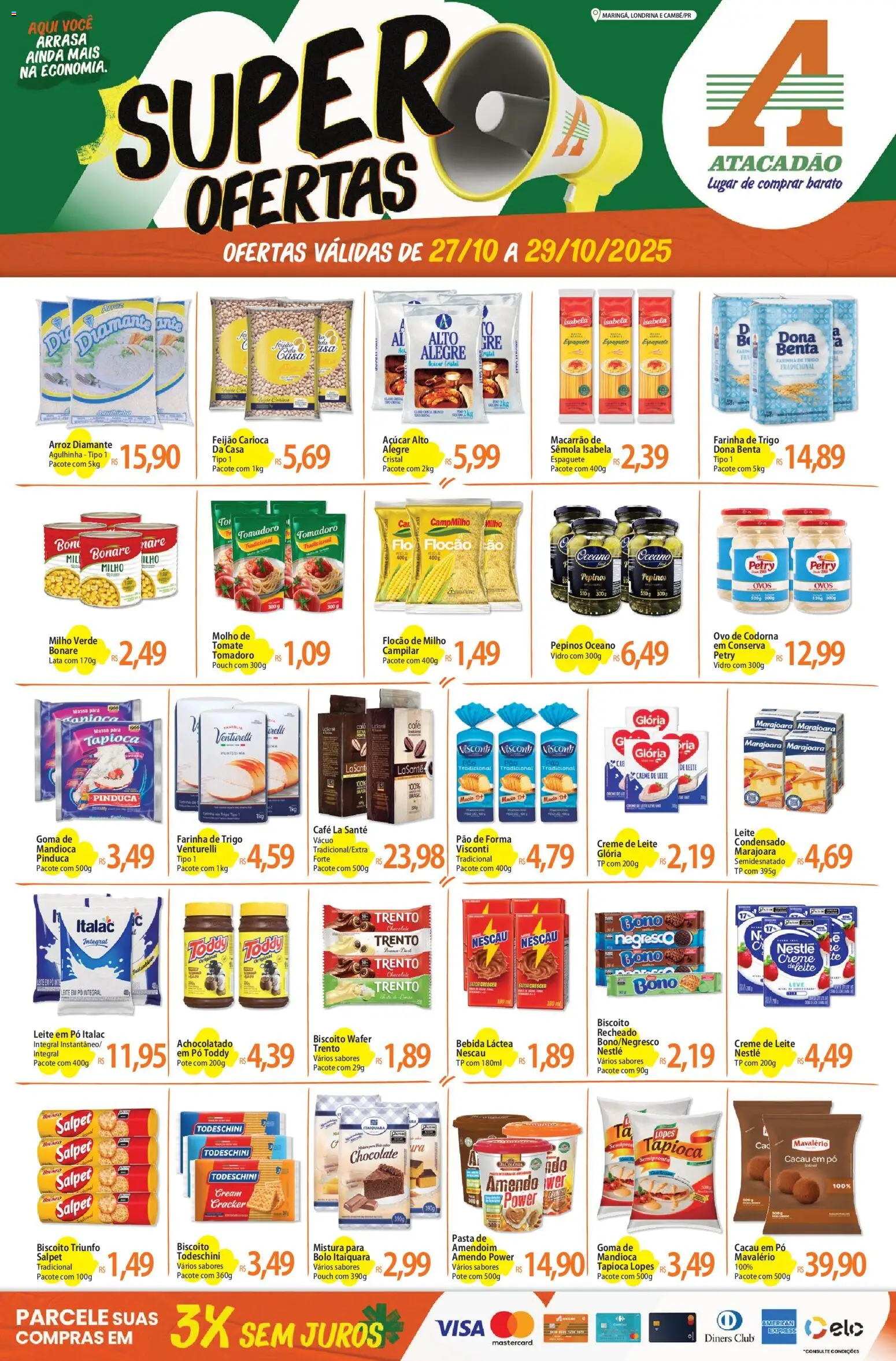 Atacadão folheto "Ofertas - PR" válido a partir de 27/10/2025 - número de página 1