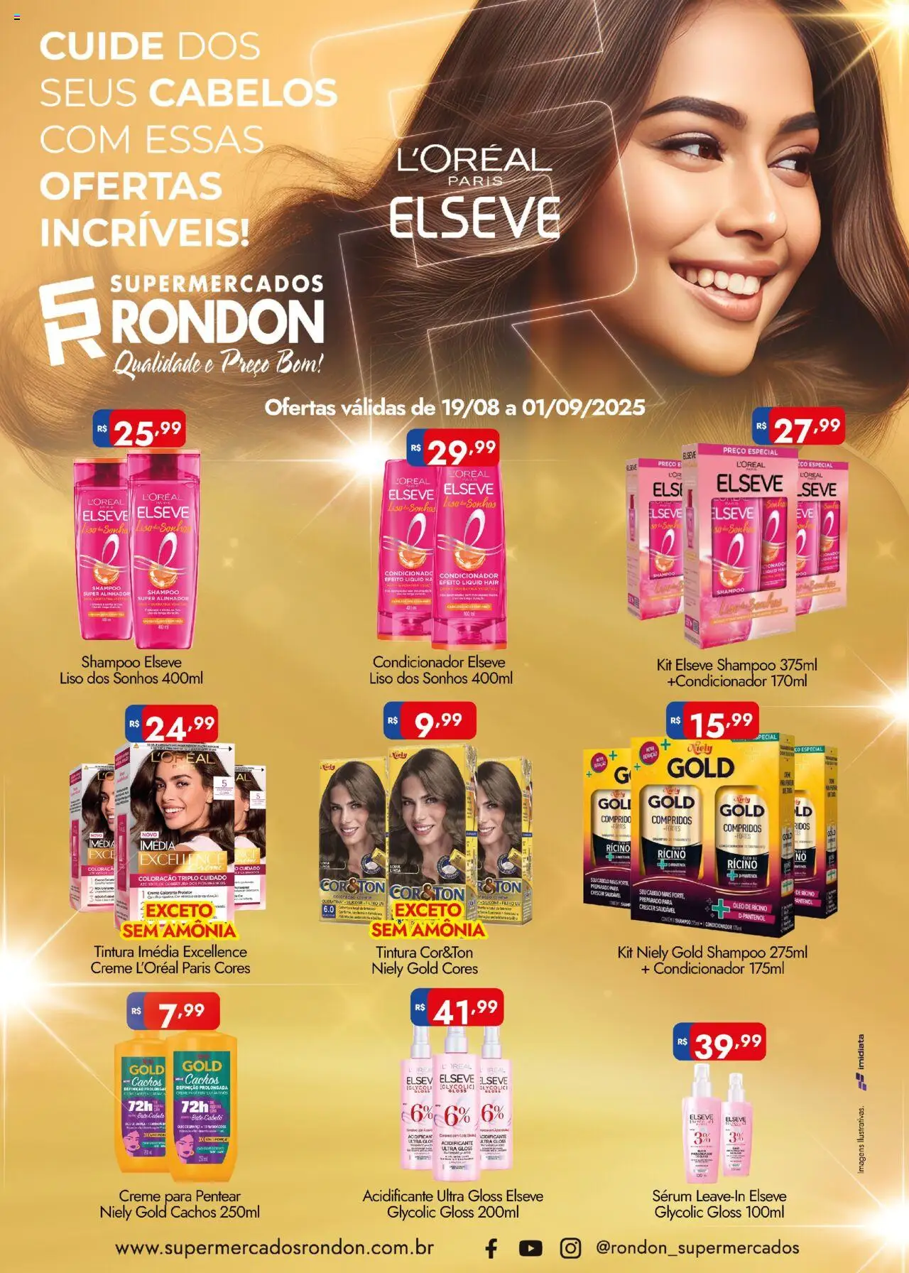 Supermercados Rondon folheto "Ofertas Elseve" válido a partir de 19/08/2025 - número de página 1