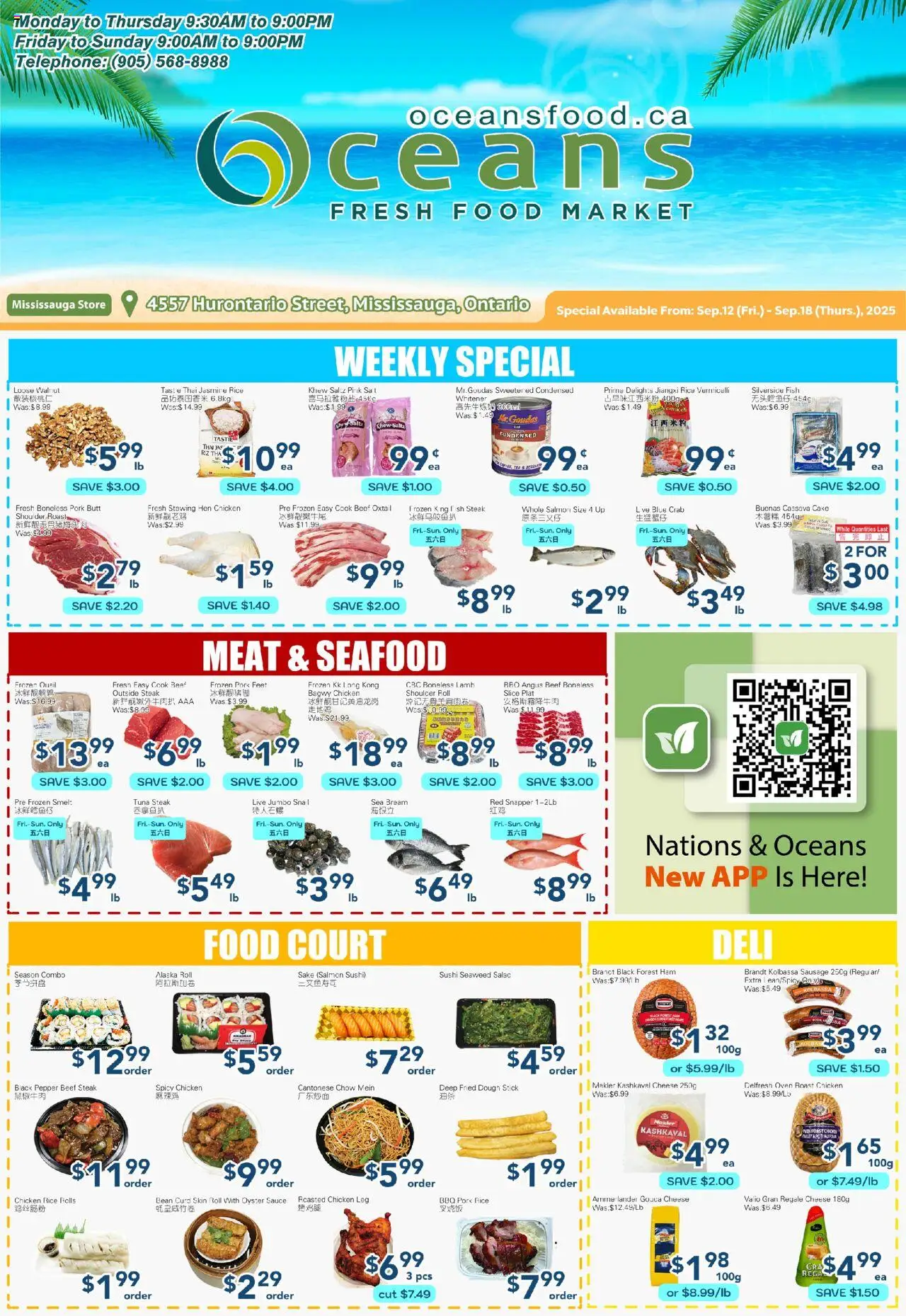 Oceans flyer valid from Sep 12, 2025 - page number 1