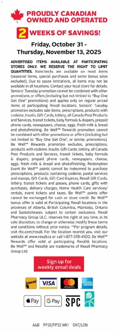 Preview of leaflet Weekly flyer / circulaire from shop Rexall is valid from Oct 31, 2025 | Page: 19