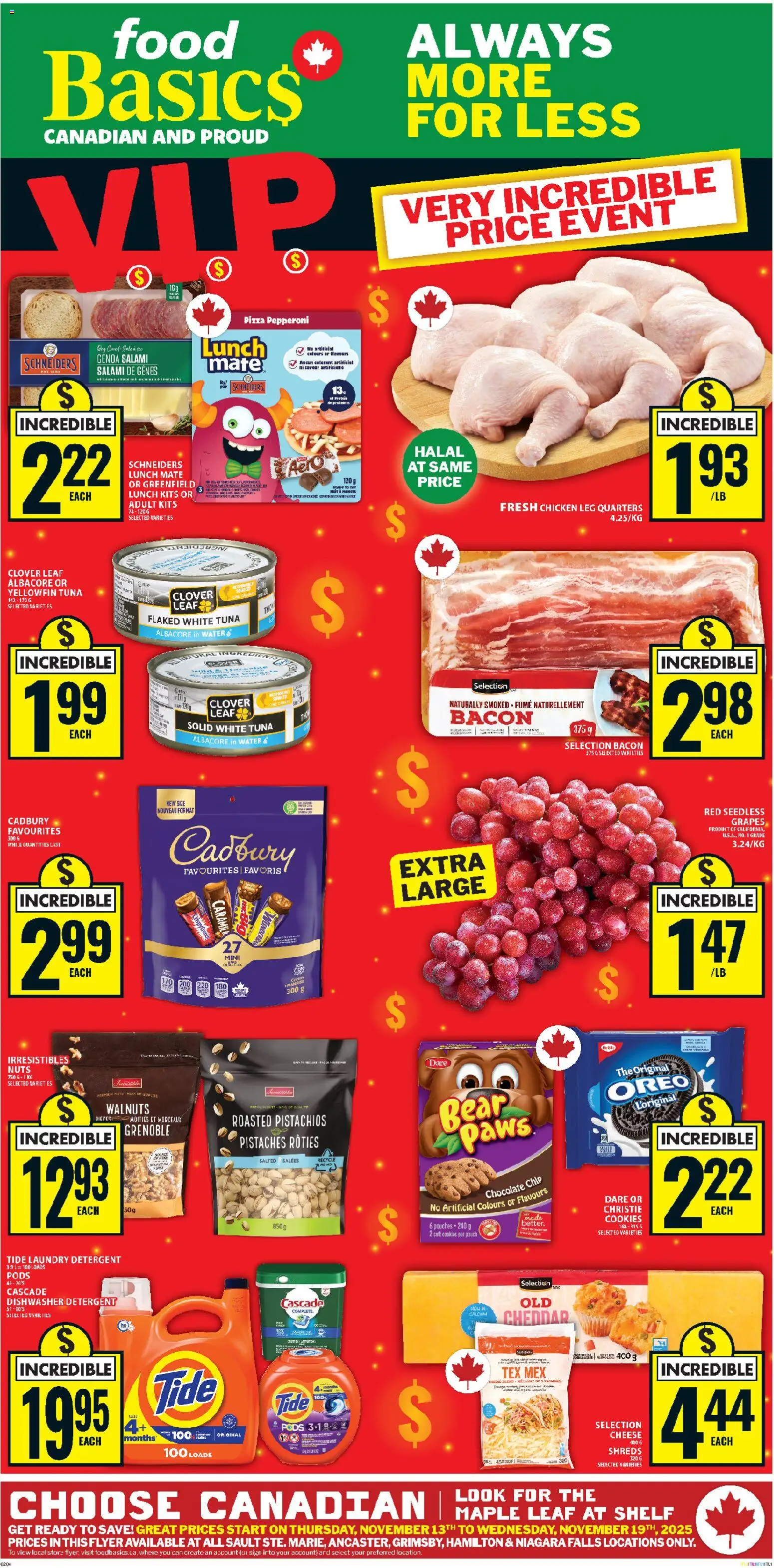 Preview of leaflet Ancaster from shop Food Basics is valid from Nov 13, 2025