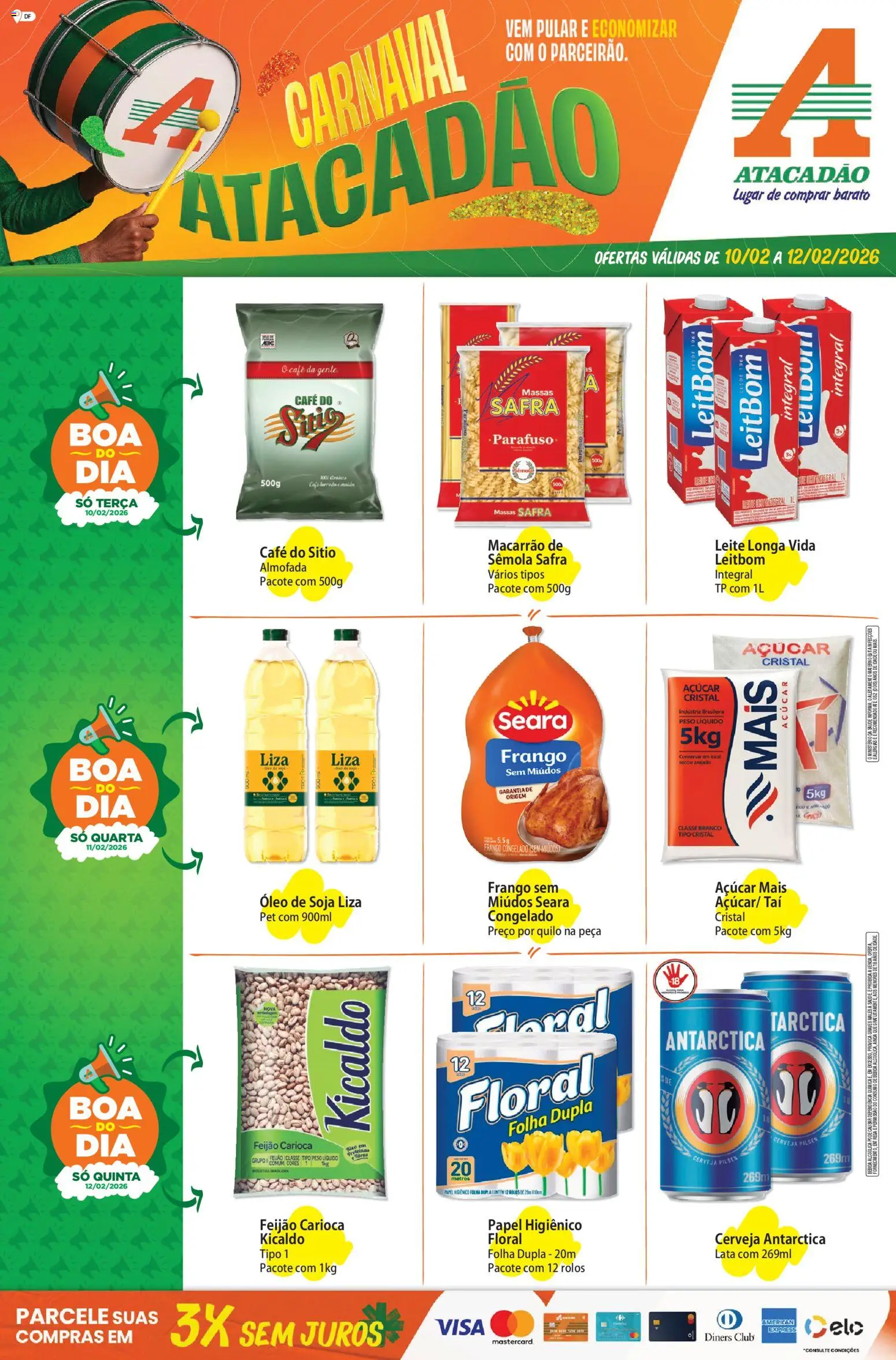 Pré-Visualização do folheto "Ofertas - DF" da loja Atacadão válido a partir de 10/02/2026