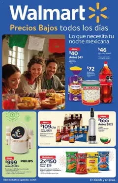 Vista previa las ofertas de la tienda Walmart - Folleto Tu Noche Mexicana desde el 08/09/2025 