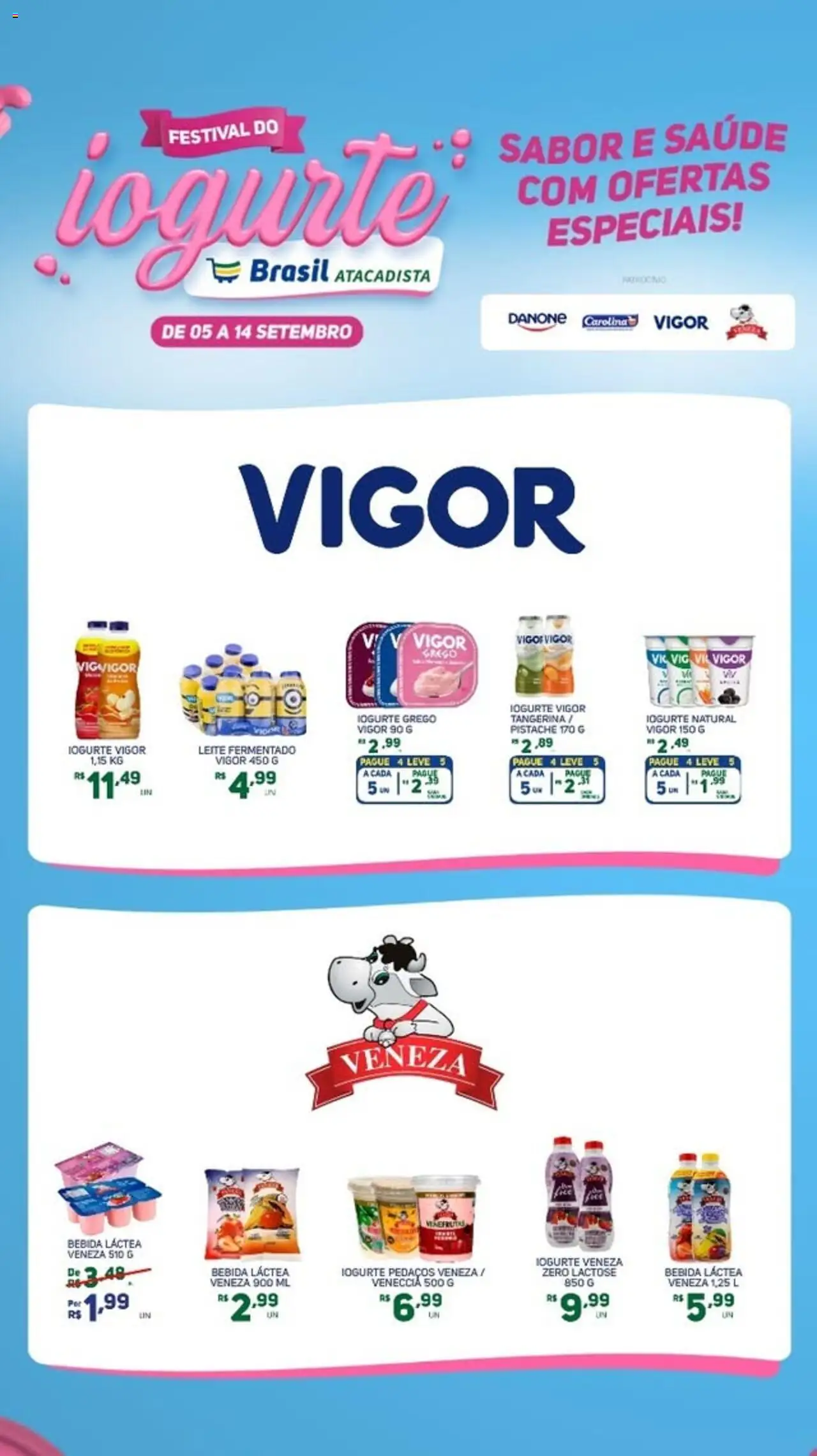 Brasil Atacadista folheto "Ofertas Festival do Iogurte" válido a partir de 05/09/2025 - número de página 1