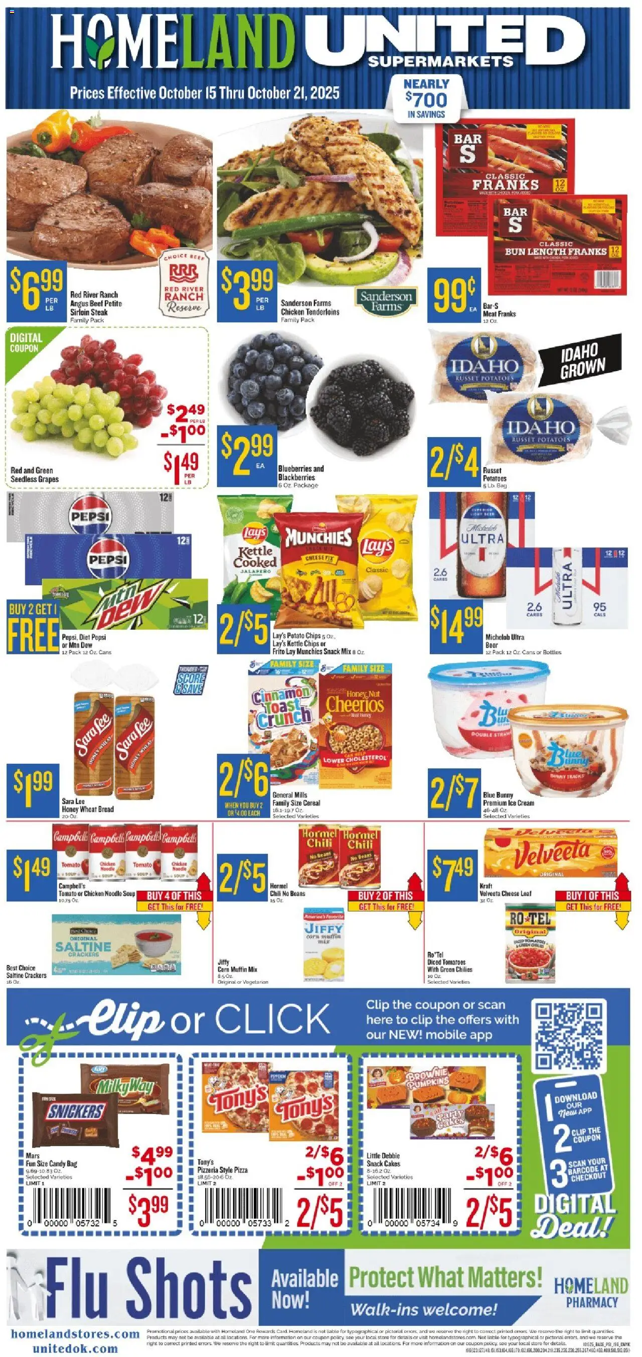 Homeland Weekly Ad from 10/15/2025 - Flyer - Page number 1