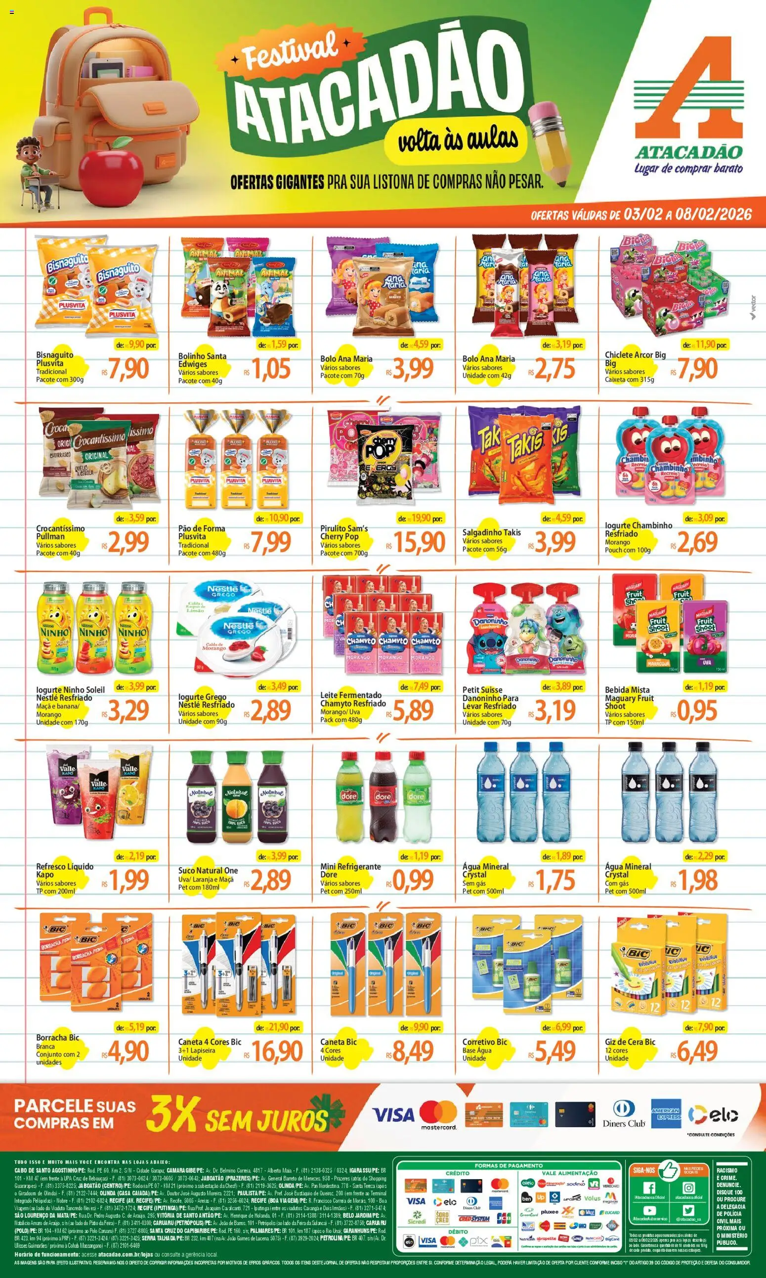 Pré-Visualização do folheto "Ofertas - PE" da loja Atacadão válido a partir de 03/02/2026