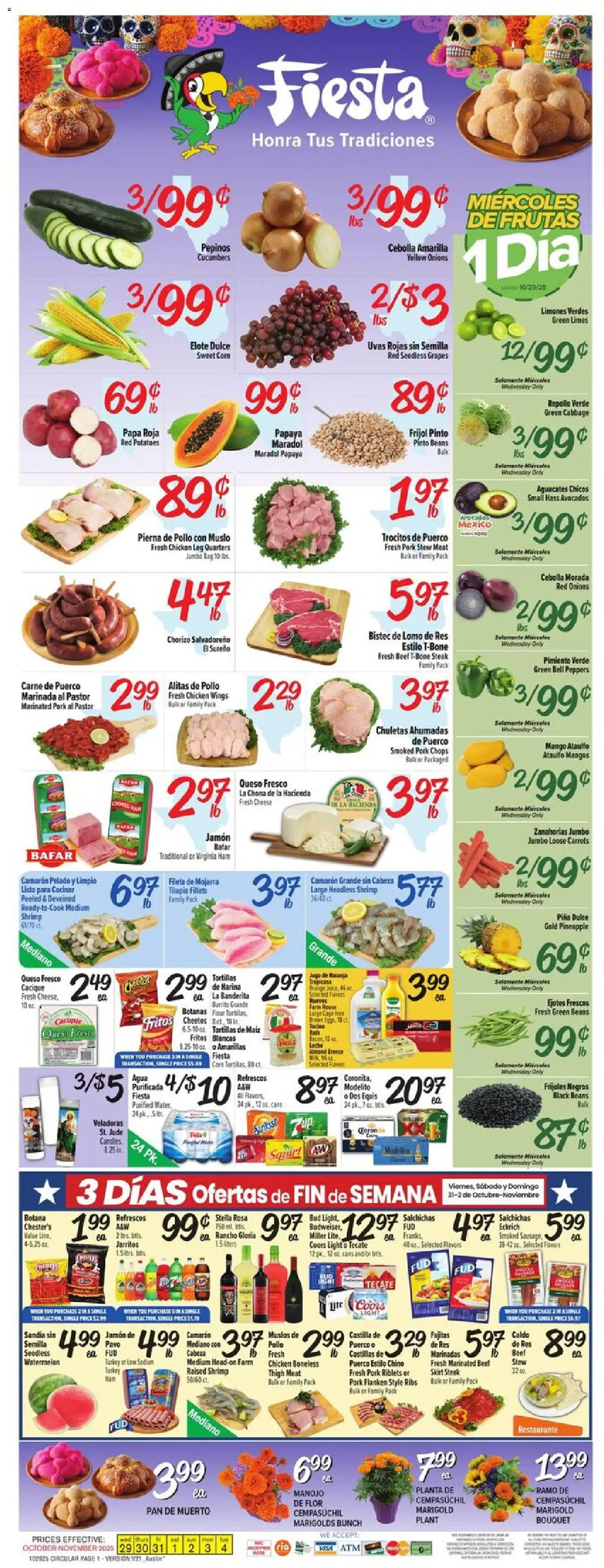Ad Preview of Fiesta Mart Weekly Ad from 10/29/2025