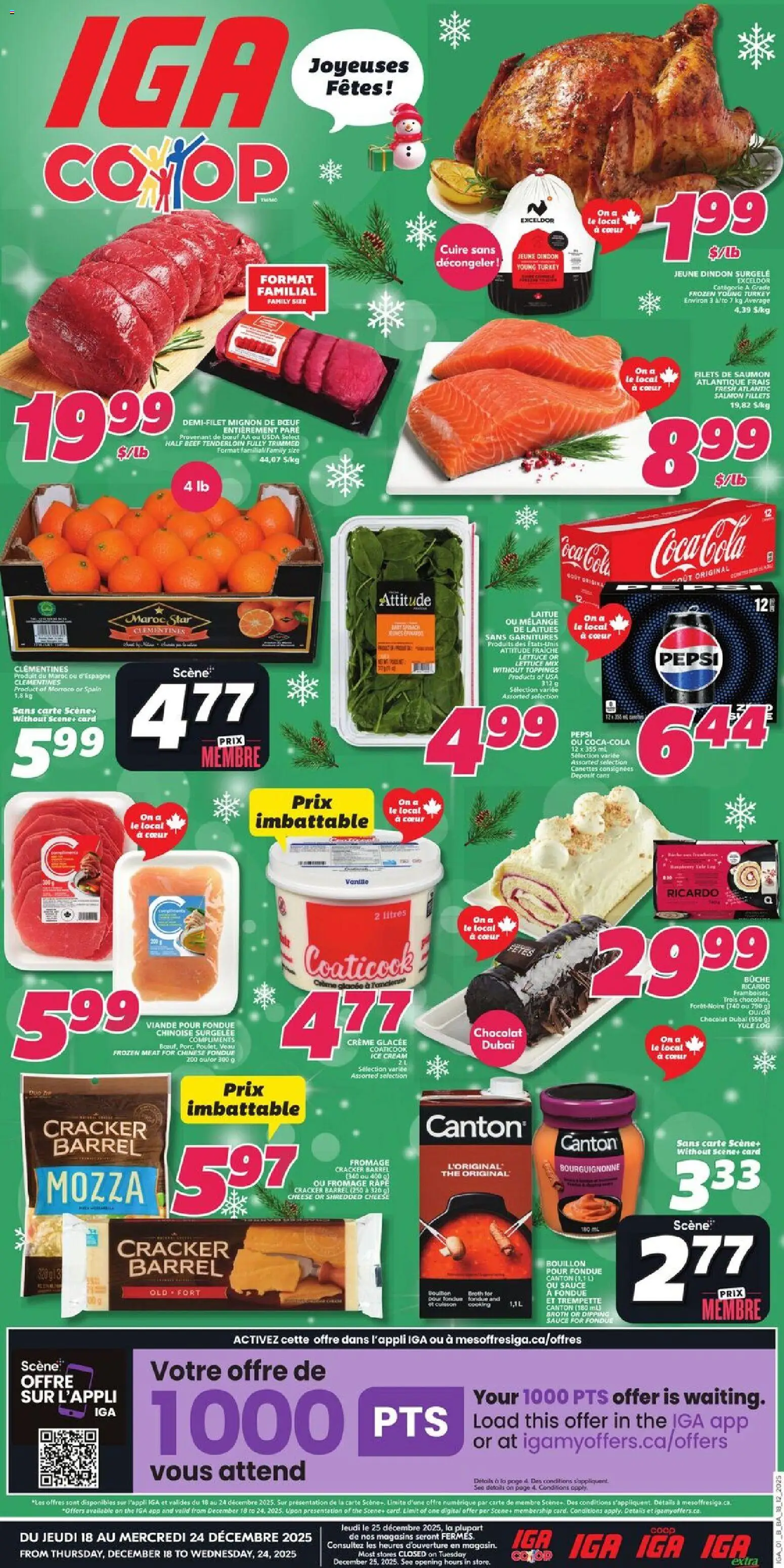 Preview of leaflet Weekly flyer / circulaire from shop IGA is valid from Dec 18, 2025