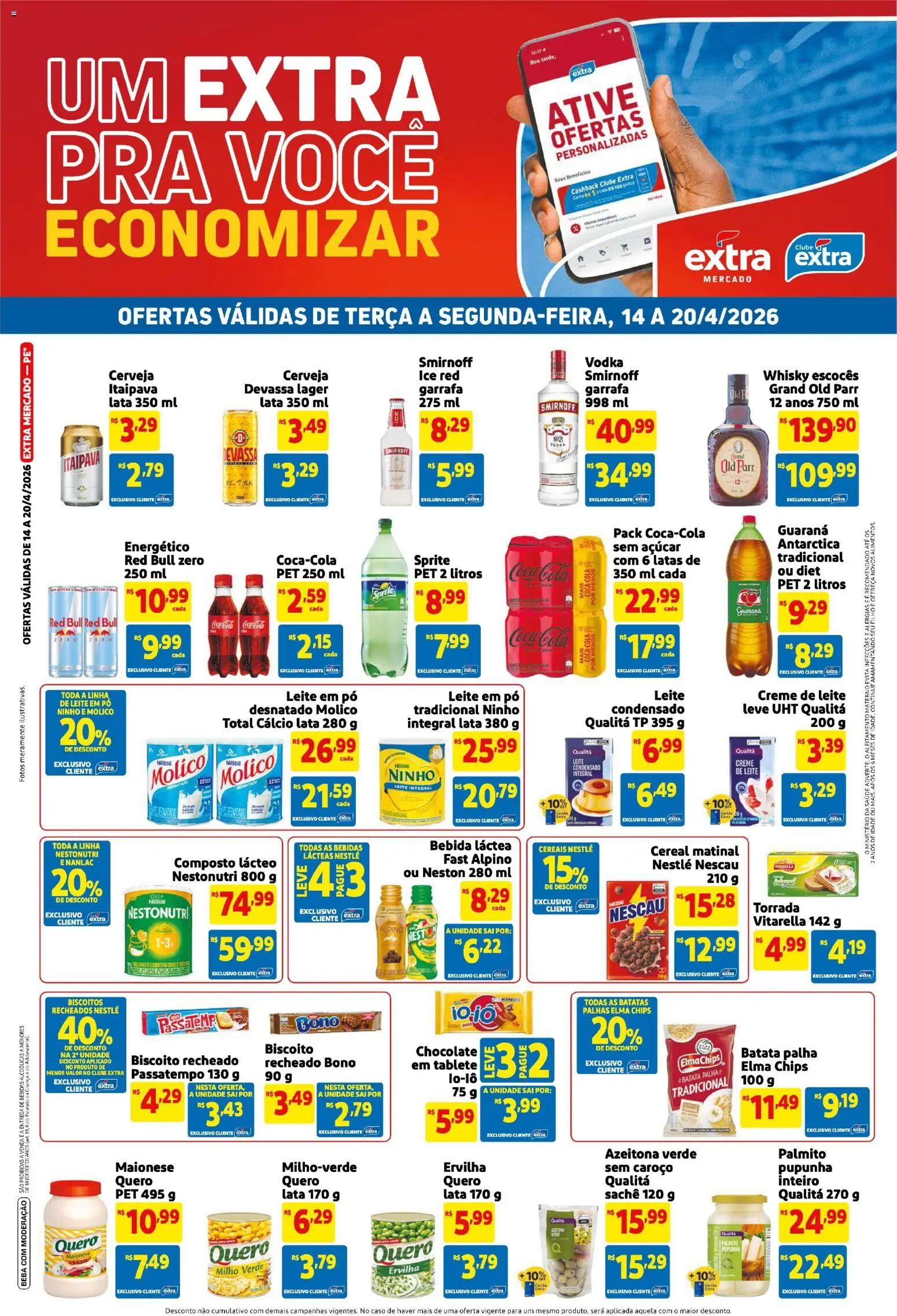 Pré-Visualização do folheto "Extra ofertas de Mercado Semanal" da loja Extra válido a partir de 14/04/2026