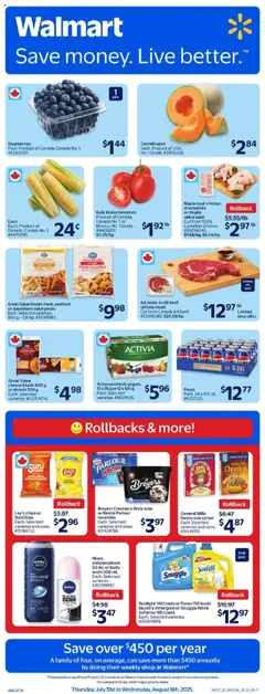 Preview of leaflet Weekly Flyer from shop Walmart is valid from Jul 31, 2025