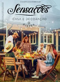 Pré-Visualização do folheto "Ofertas Sensações Casa e Decoração" da loja Bistek Supermercados válido a partir de 27/08/2025