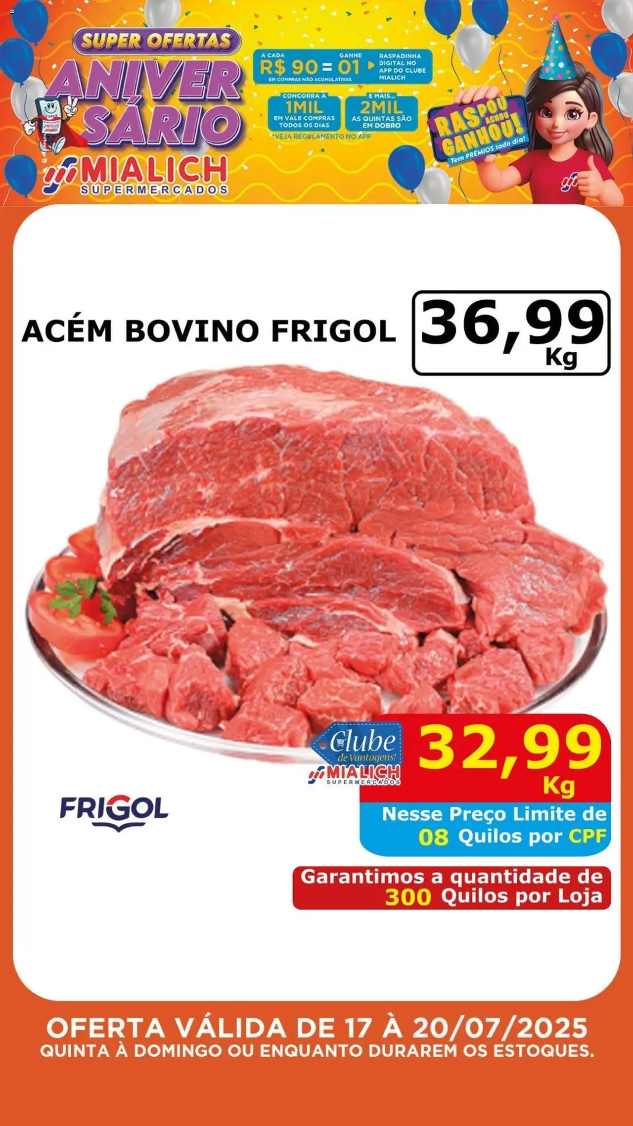 Mialich Supermercados folheto "Ofertas da semana" válido a partir de 17/07/2025 - número de página 1
