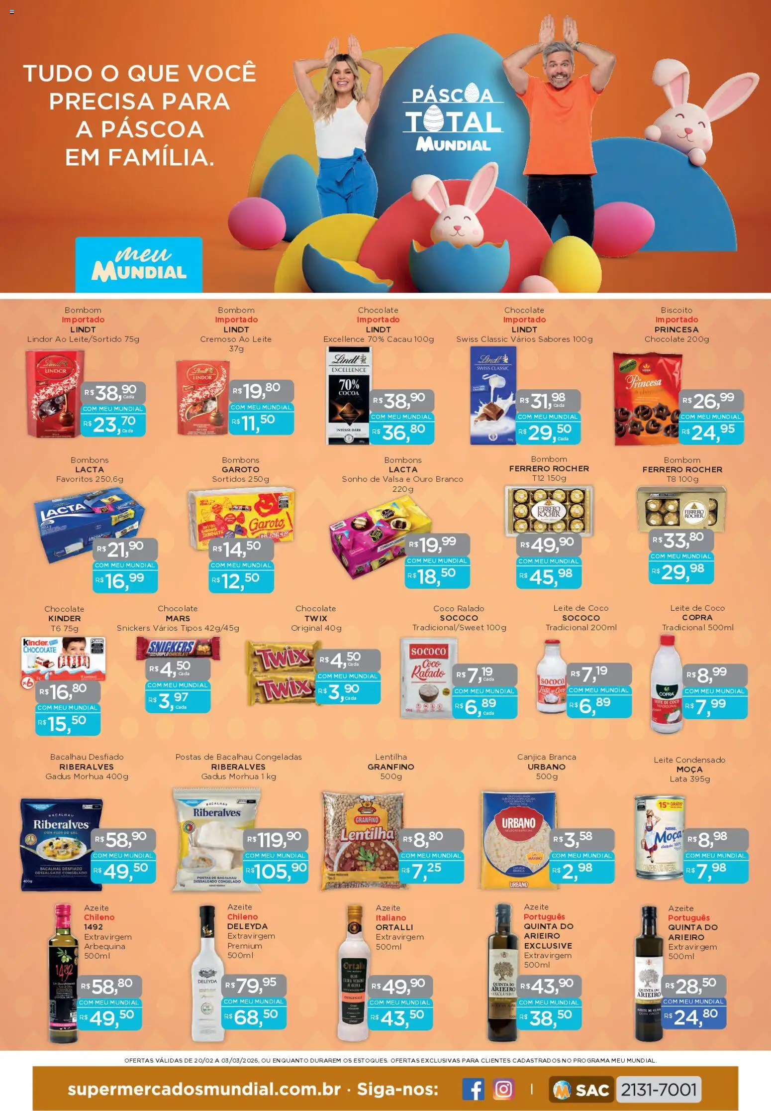Pré-Visualização do folheto "Encarte" da loja Mundial válido a partir de 20/02/2026