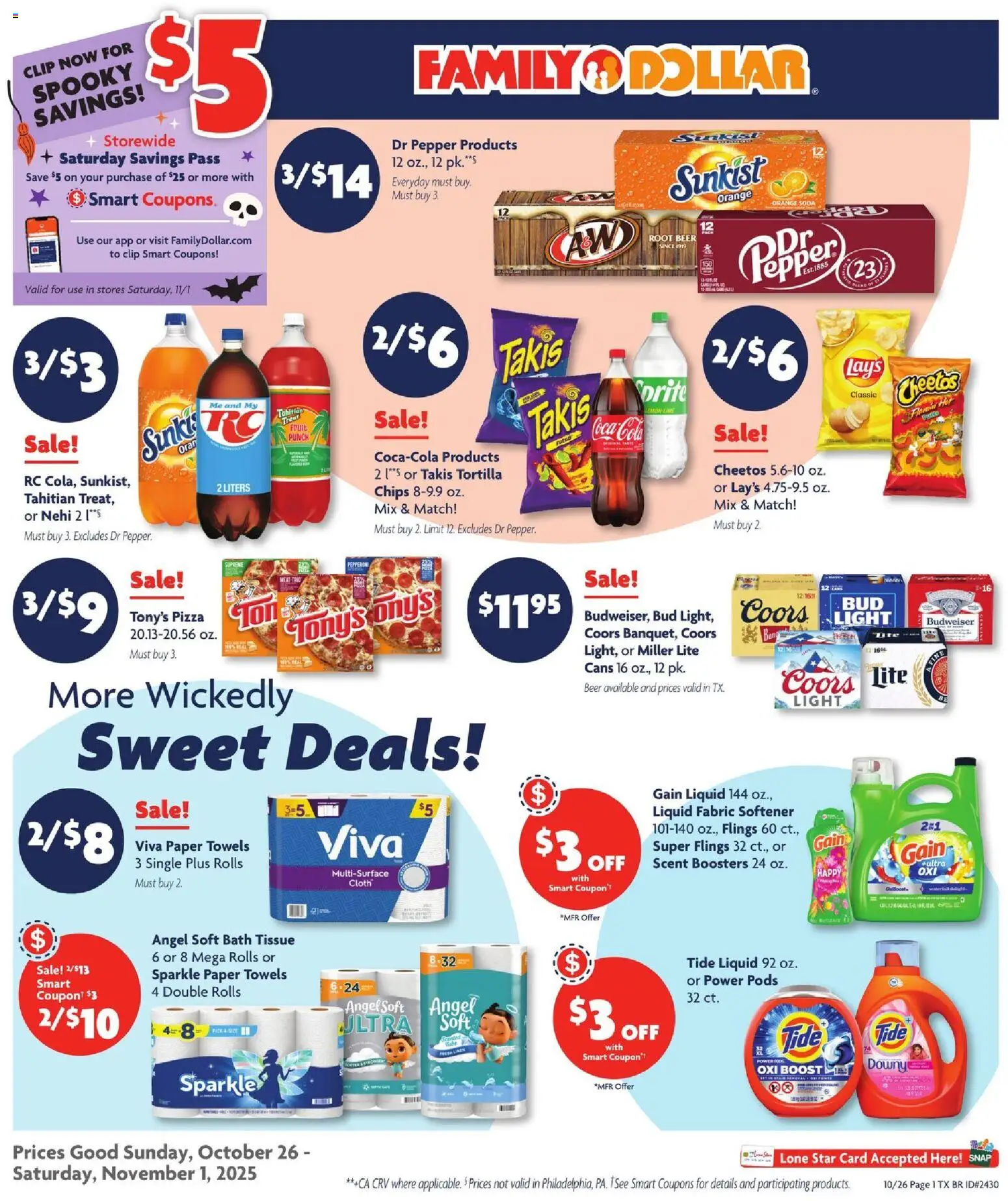 Family Dollar Weekly Ad from 10/26/2025 - Flyer - Page number 1