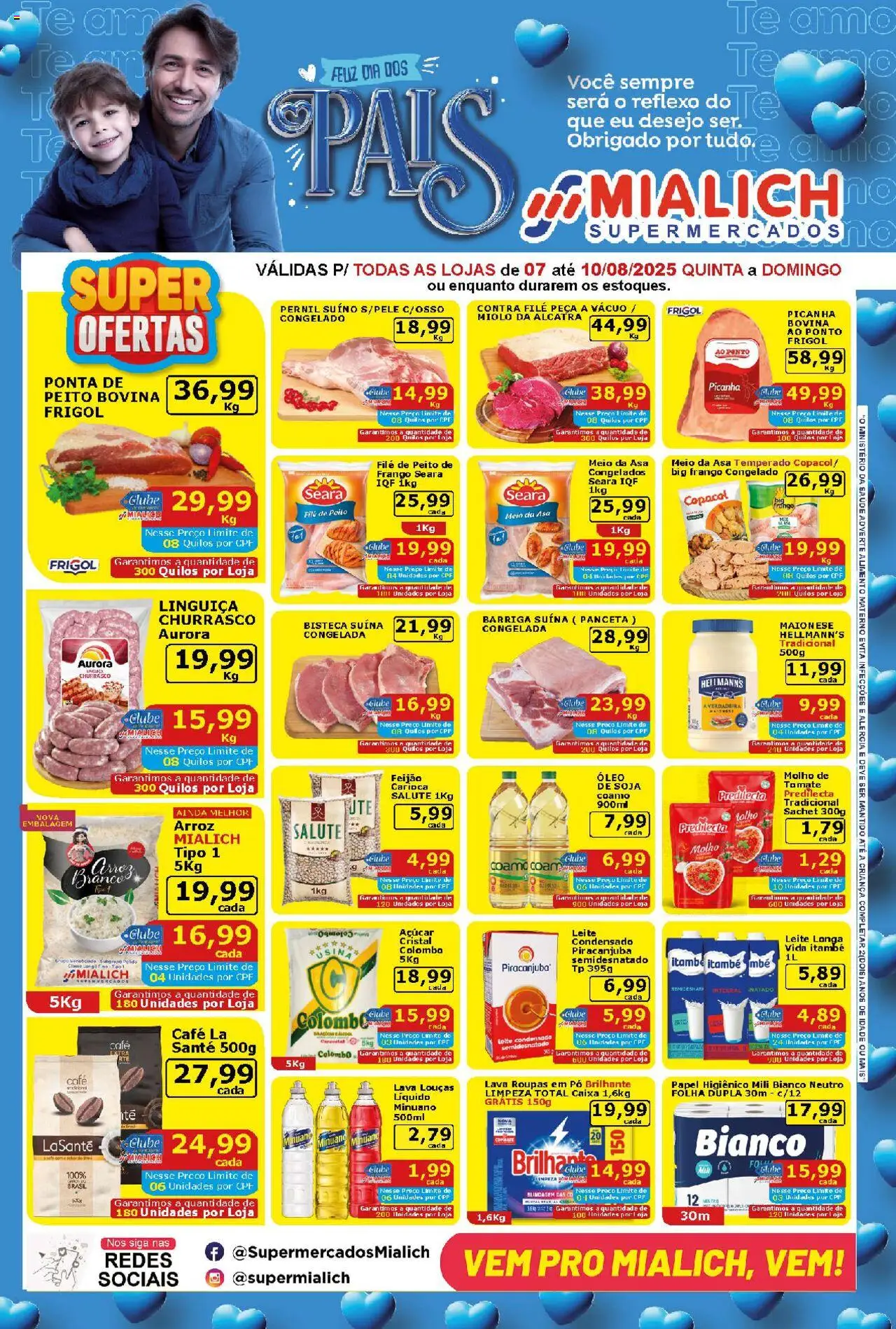 Mialich Supermercados folheto "Ofertas da semana" válido a partir de 07/08/2025 - número de página 1