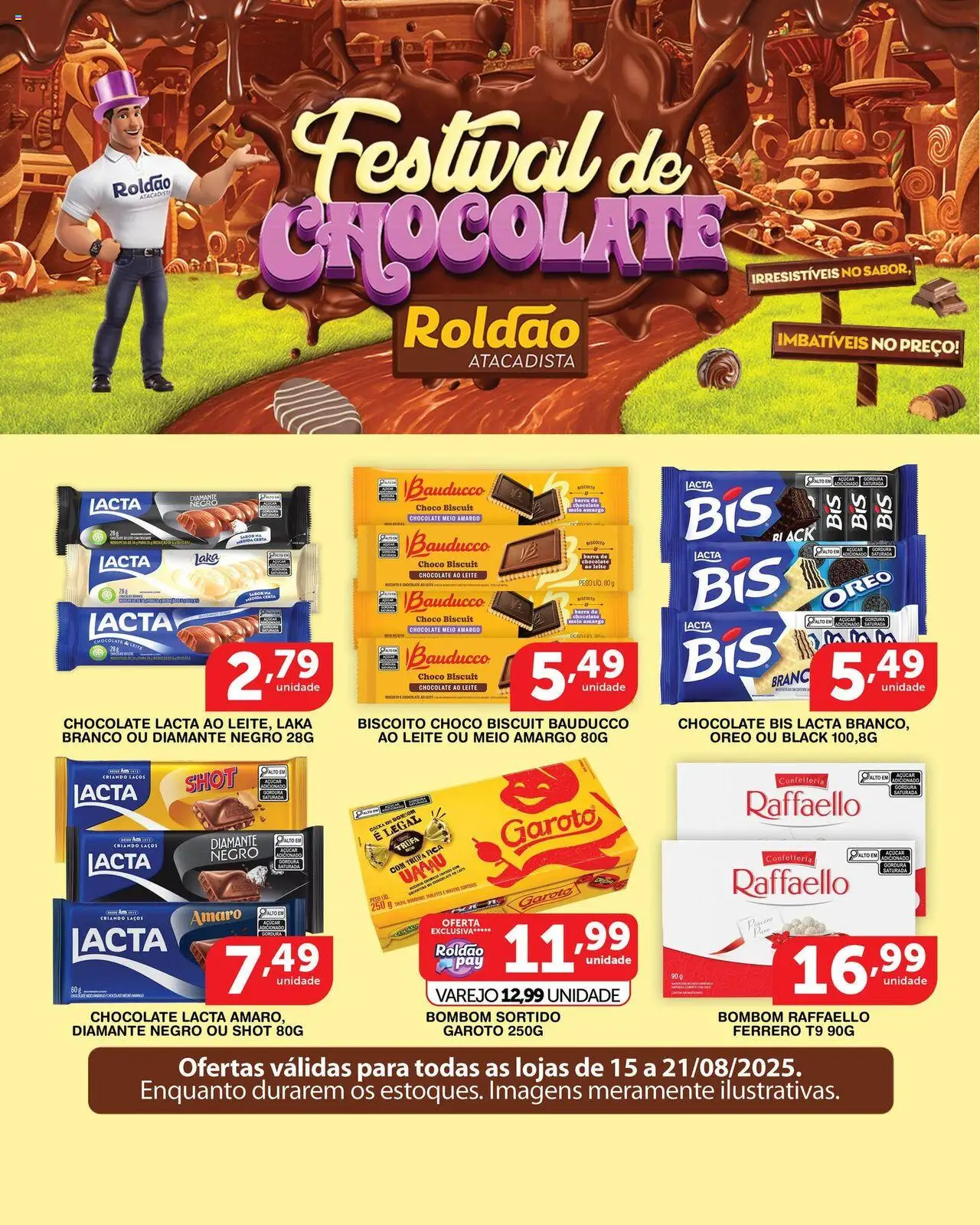 Roldão folheto "Ofertas Festival de Chocolates" válido a partir de 15/08/2025 - número de página 1