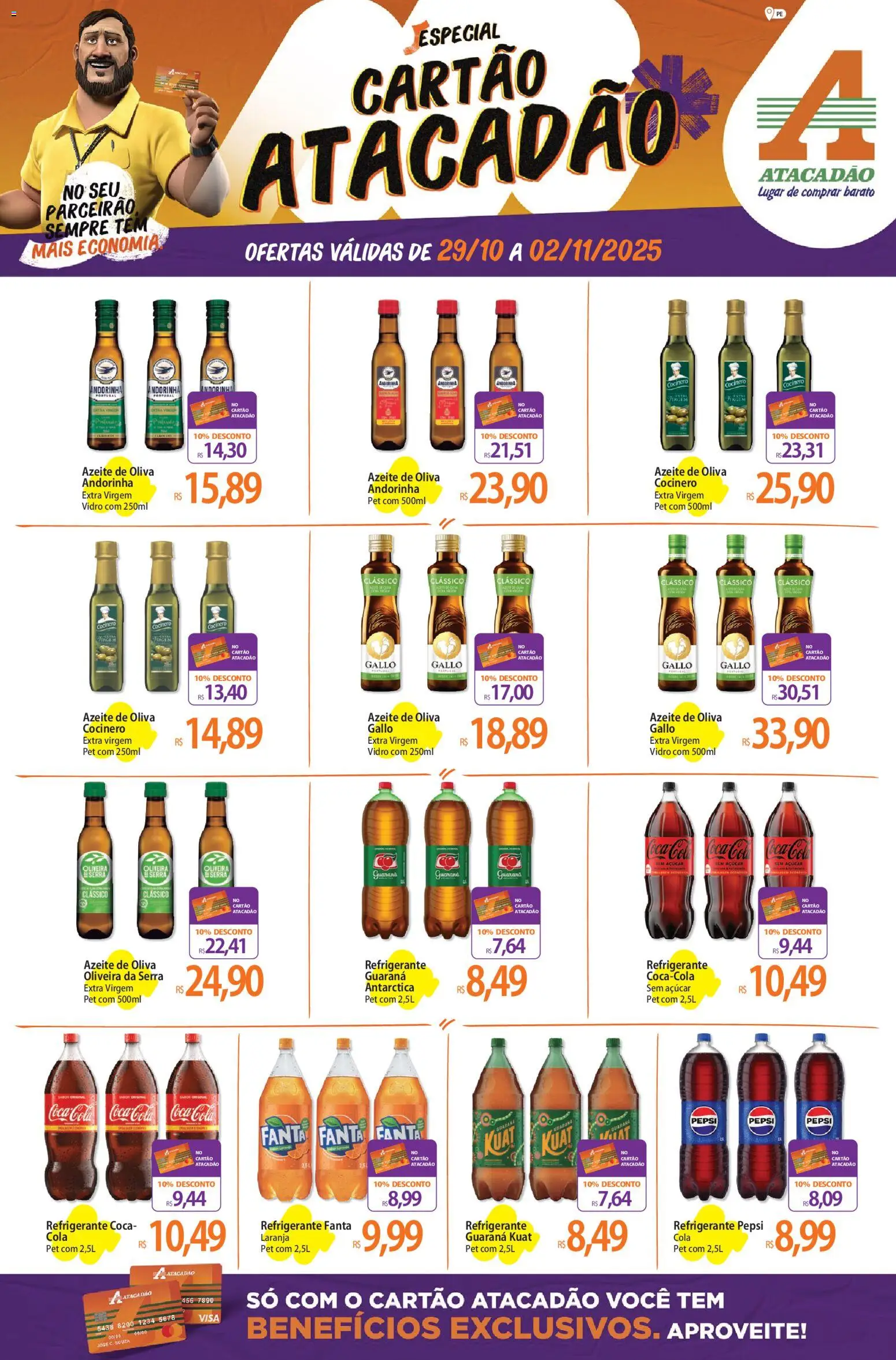 Pré-Visualização do folheto "Ofertas - PE" da loja Atacadão válido a partir de 29/10/2025