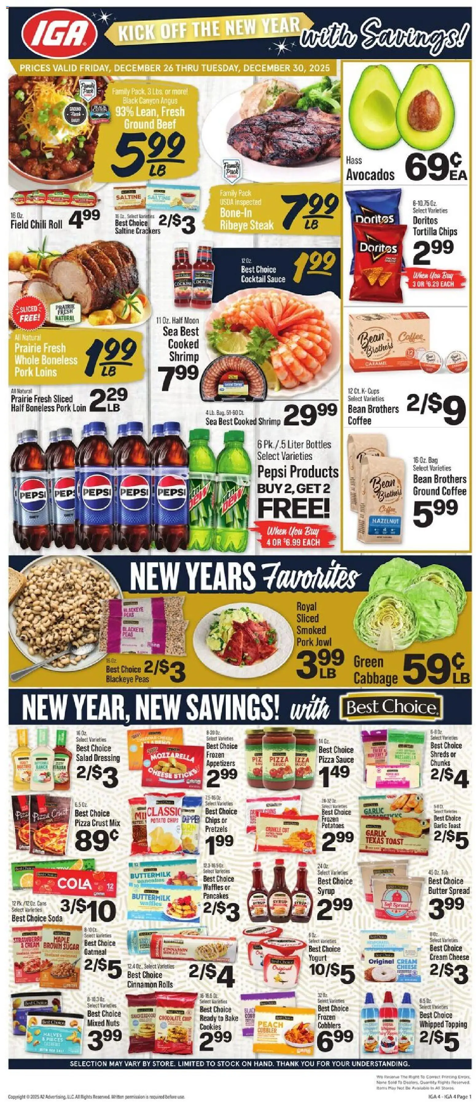 Ad Preview of IGA Weekly Ad from 12/26/2025