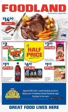 Preview of catalogue Catalogue from shop Foodland valid 30/07/2025