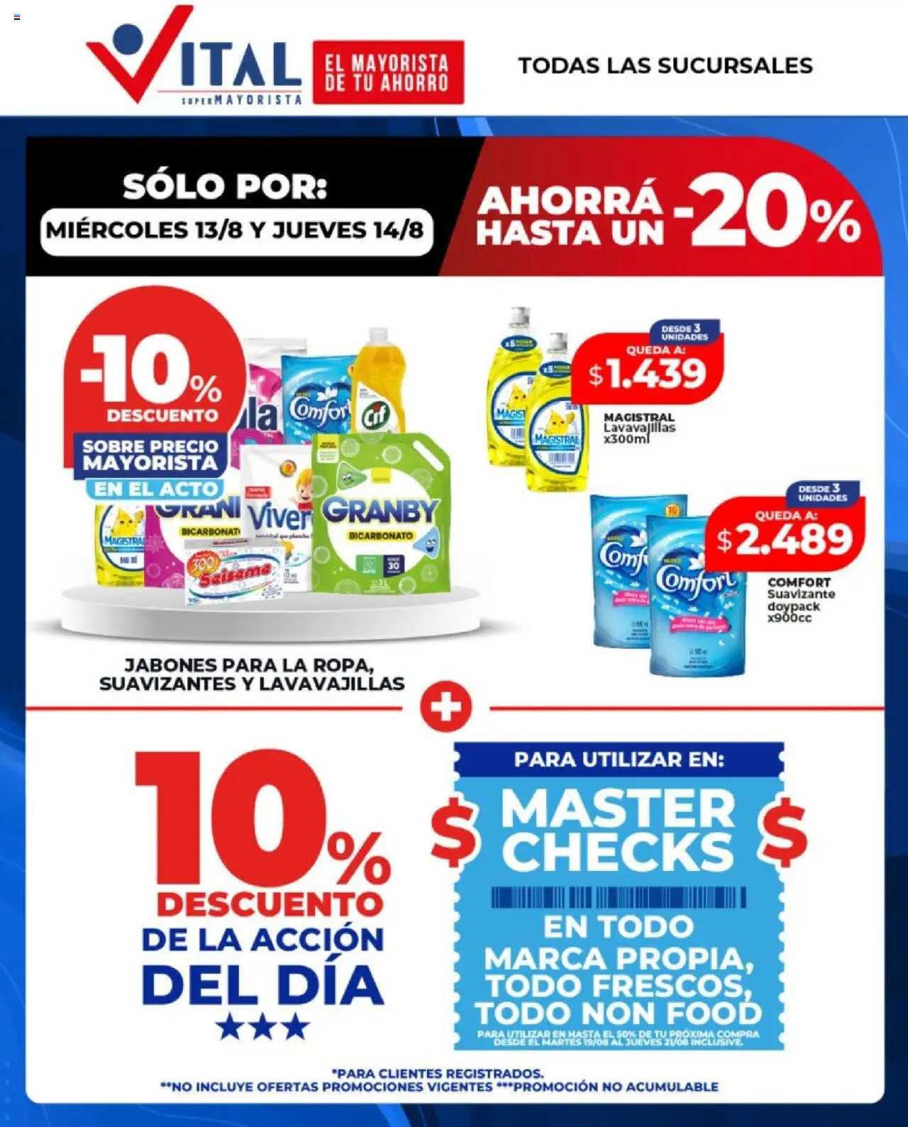 Vital Sólo por Miércoles y Jueves del 13/08/2025 >> Catálogo