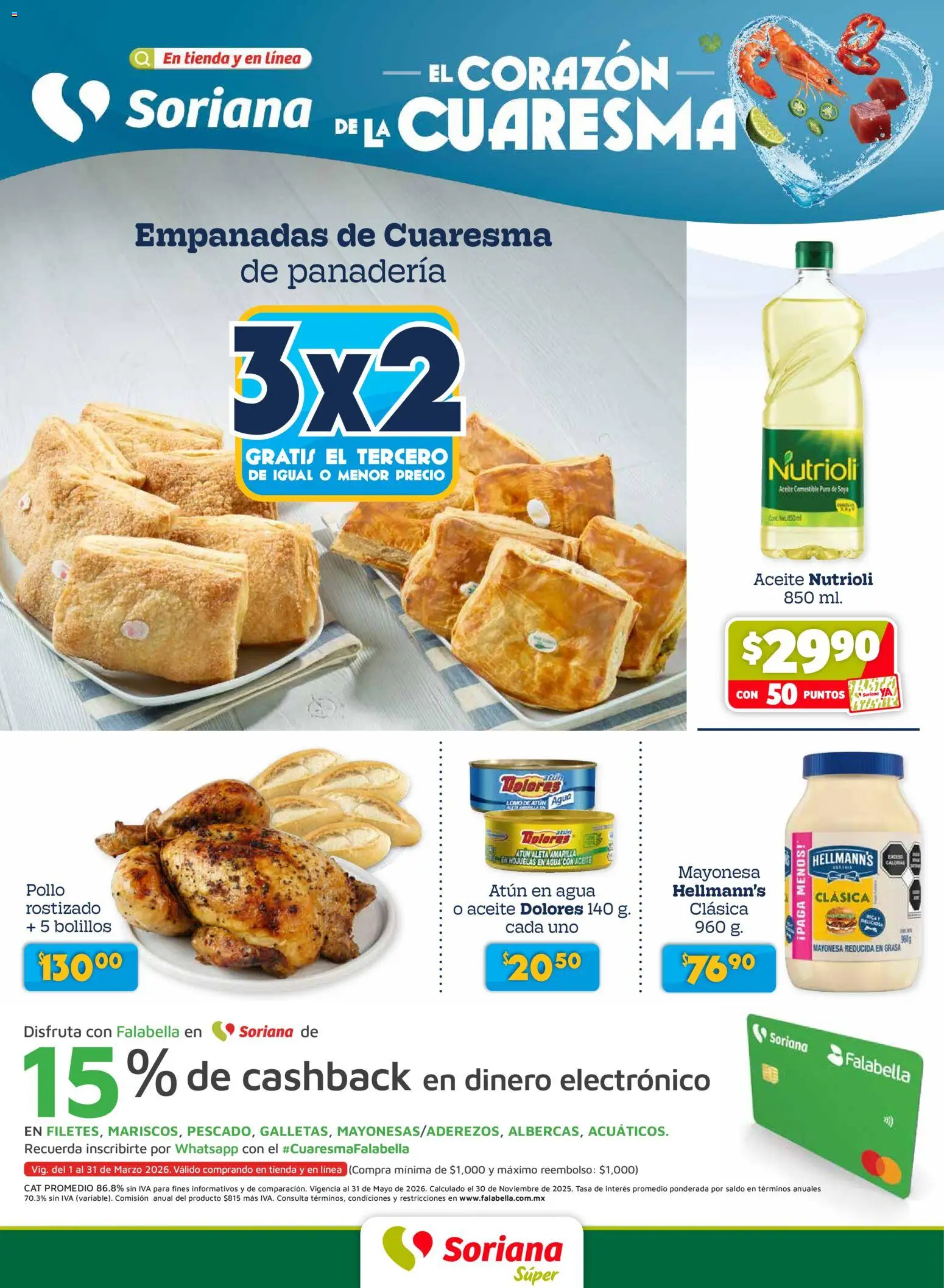 Vista previa las ofertas de la tienda Soriana - Soriana Fin de Semana Súper: BCS, Son y Sin desde el 12/03/2026 
