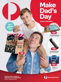 Preview of catalogue Make Dad's Day from shop Australia Post valid 30/07/2025