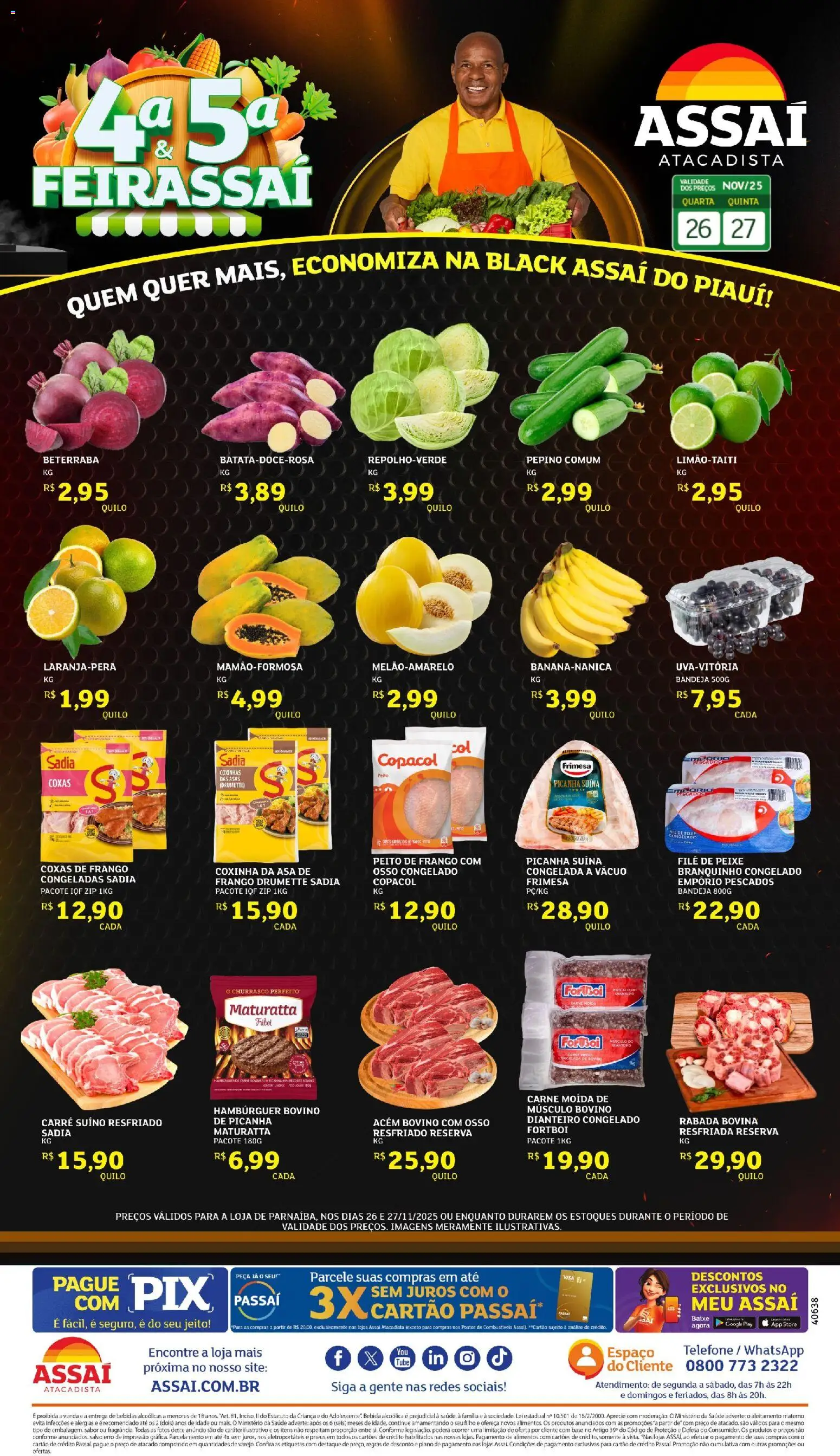 Pré-Visualização do folheto "Encarte - PI" da loja Assaí Atacadista válido a partir de 27/11/2025