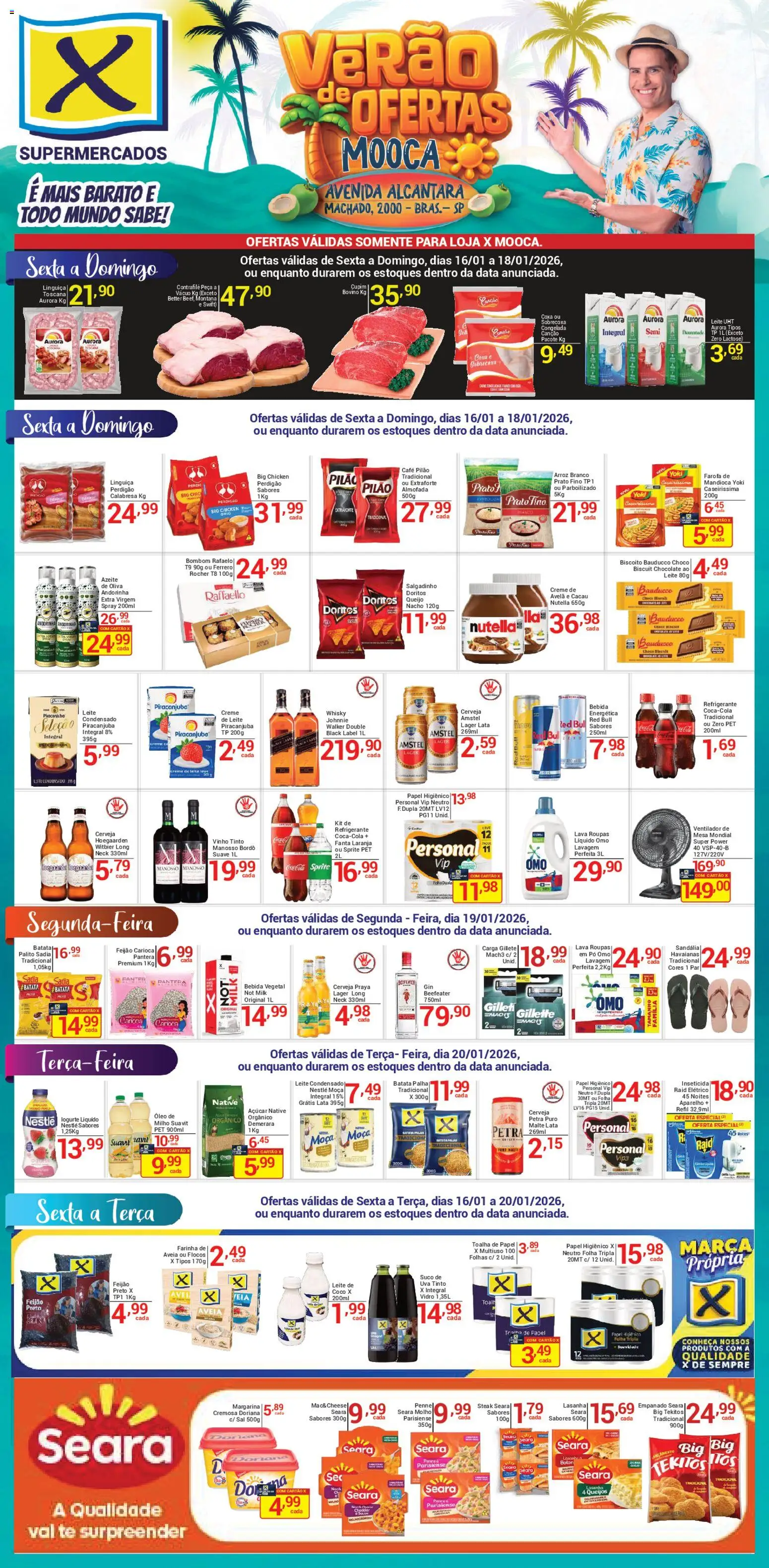 Pré-Visualização do folheto "Ofertas da semana" da loja X Supermercados válido a partir de 16/01/2026