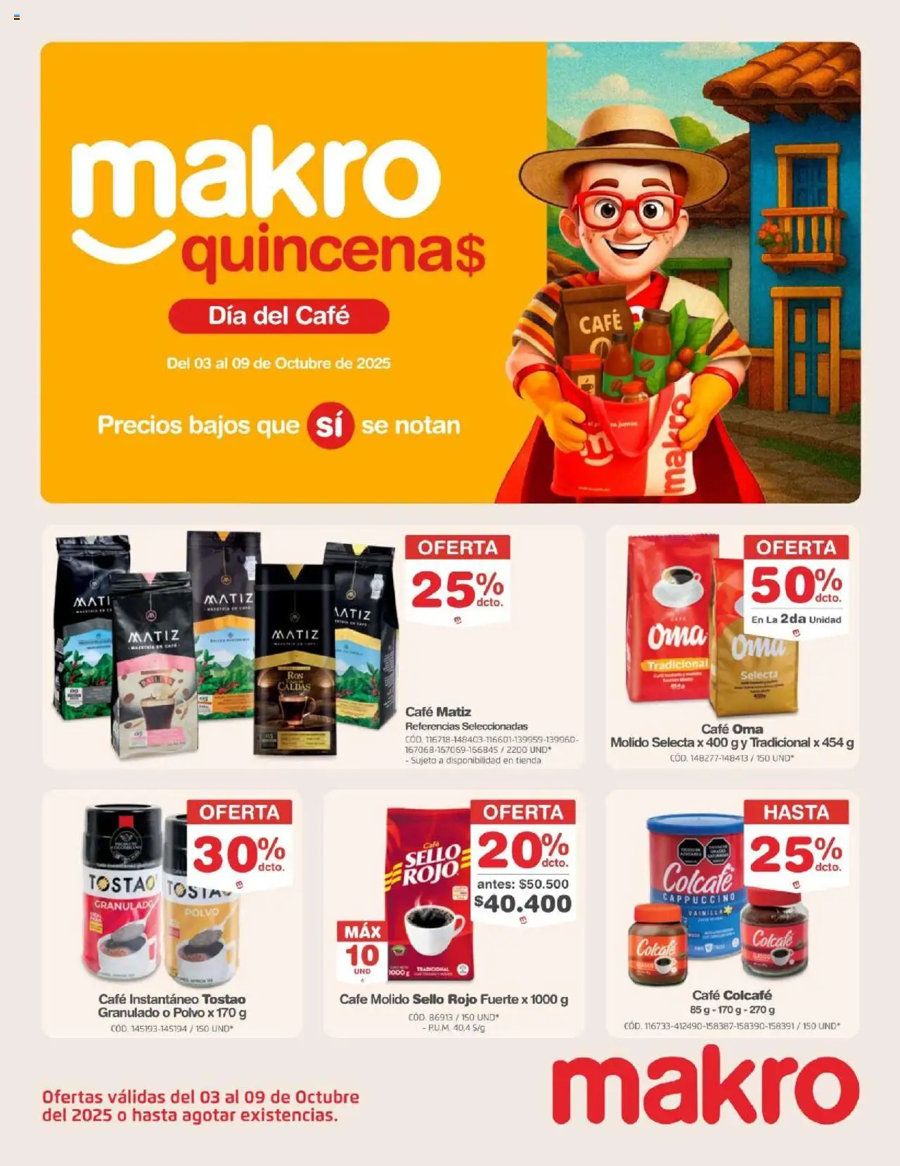Makro Catálogo: 03/10/2025 - 09/10/2025 > Últimas Ofertas pagina numero 1 - Café, Polvo, Café molido, Café instantáneo, Granulado