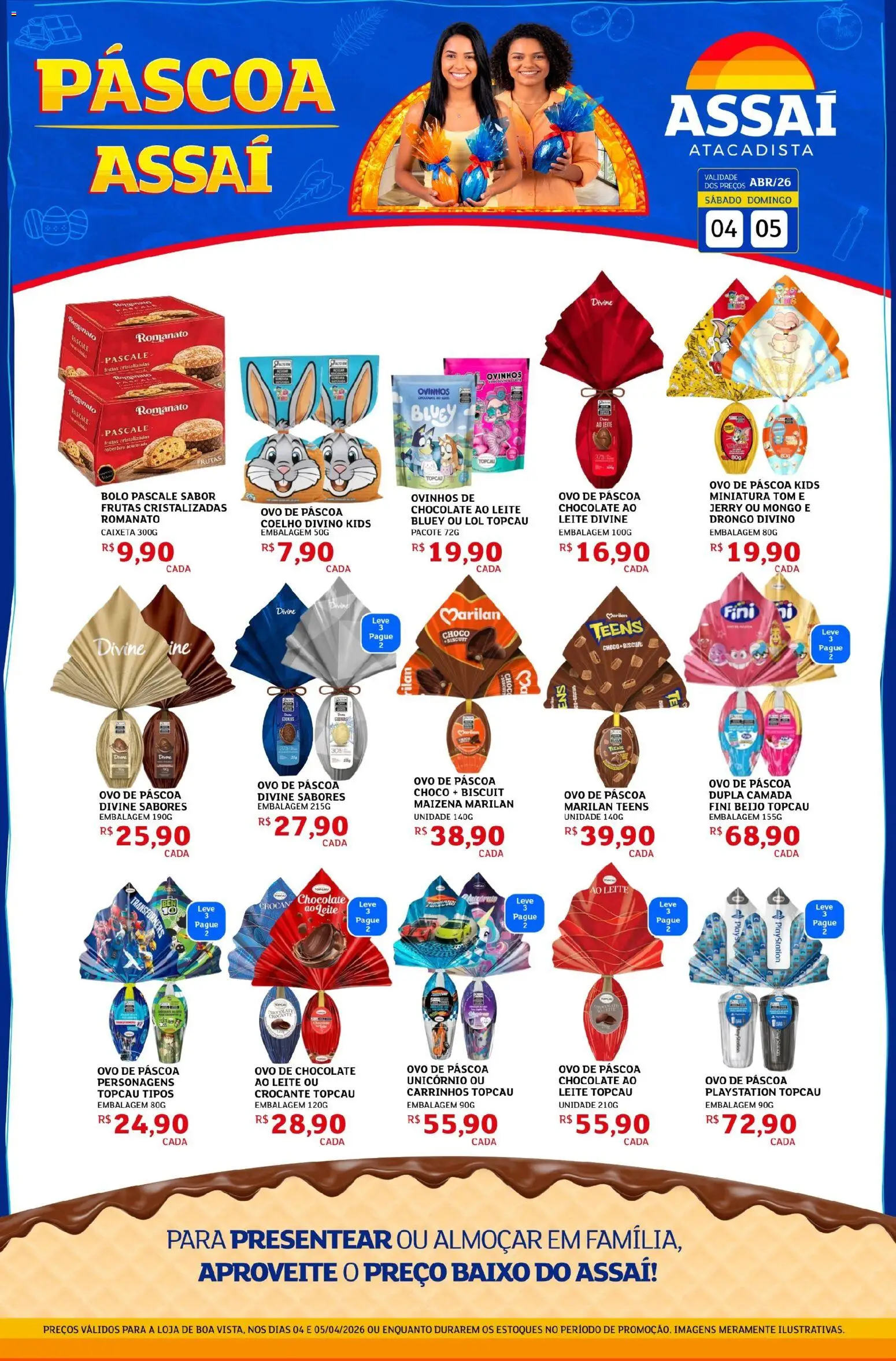 Pré-Visualização do folheto "Assaí Atacadista ofertas - RR" da loja Assaí Atacadista válido a partir de 04/04/2026